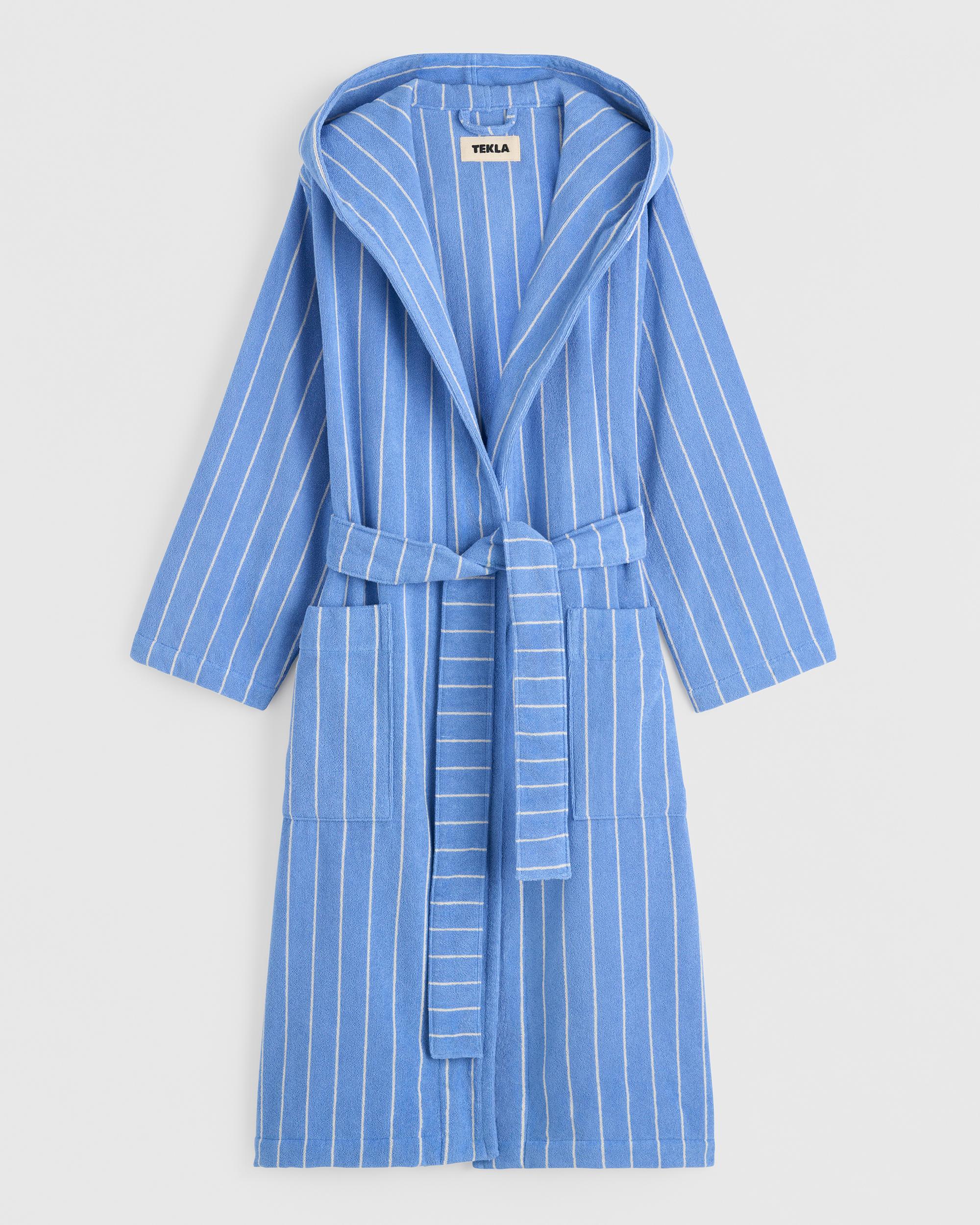 Tekla Fabrics Hooded Bathrobe - Marseille - Size L