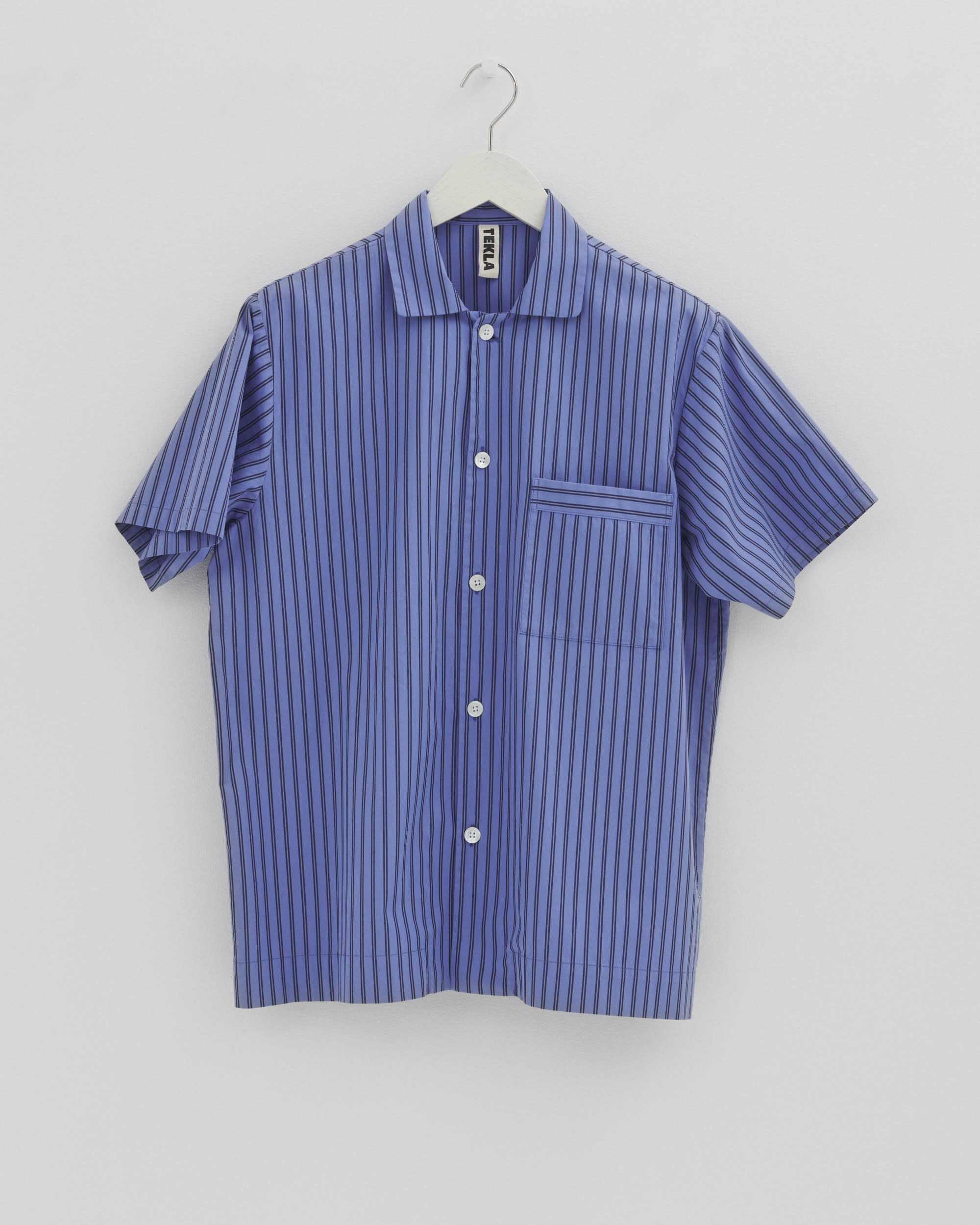 Poplin Pyjamas Short Sleeve Shirt - Boro Stripes