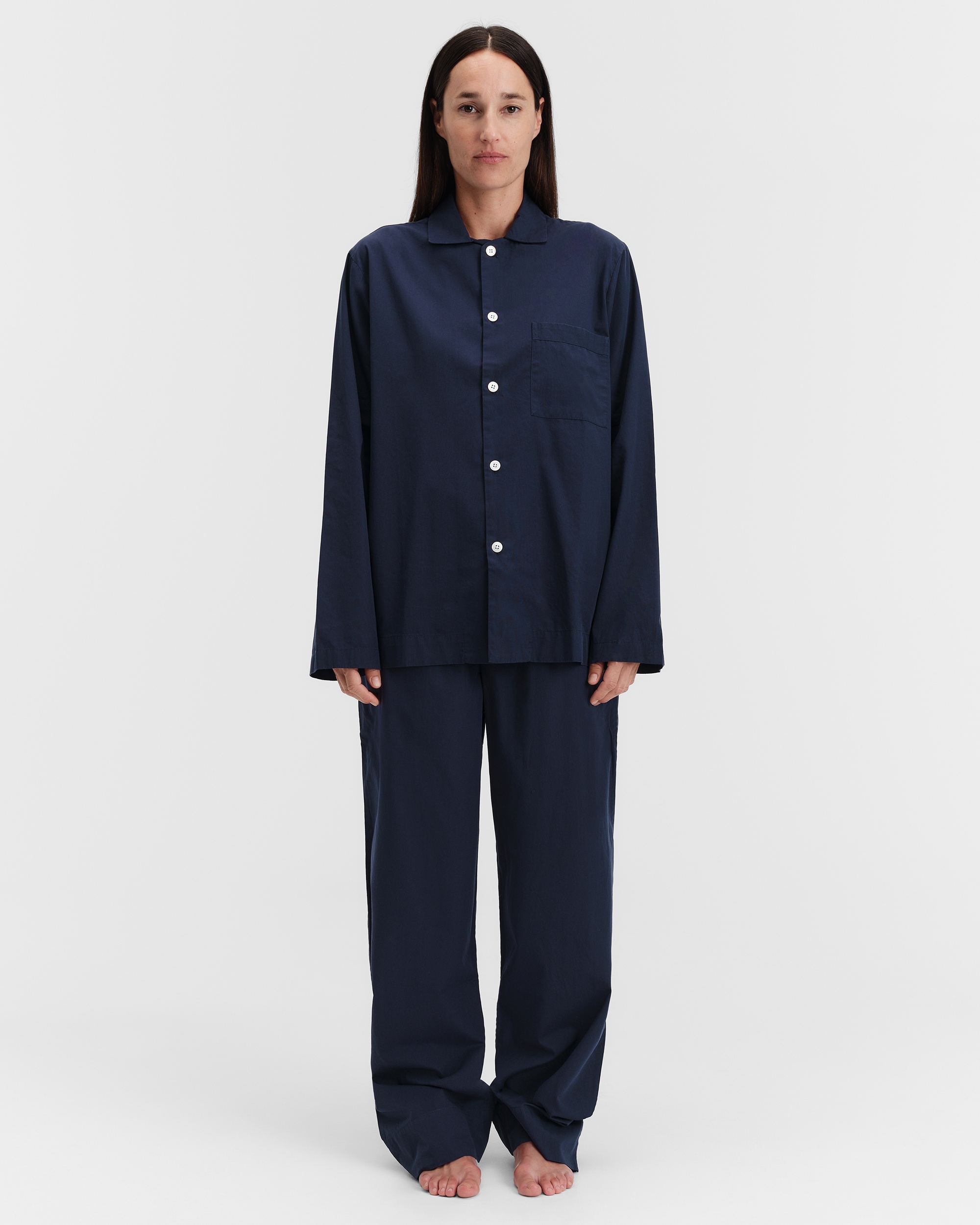 TEKLA パジャマセット True Navy Mサイズ Poplin pyjamas – pants – True Navy | Tekla Fabrics