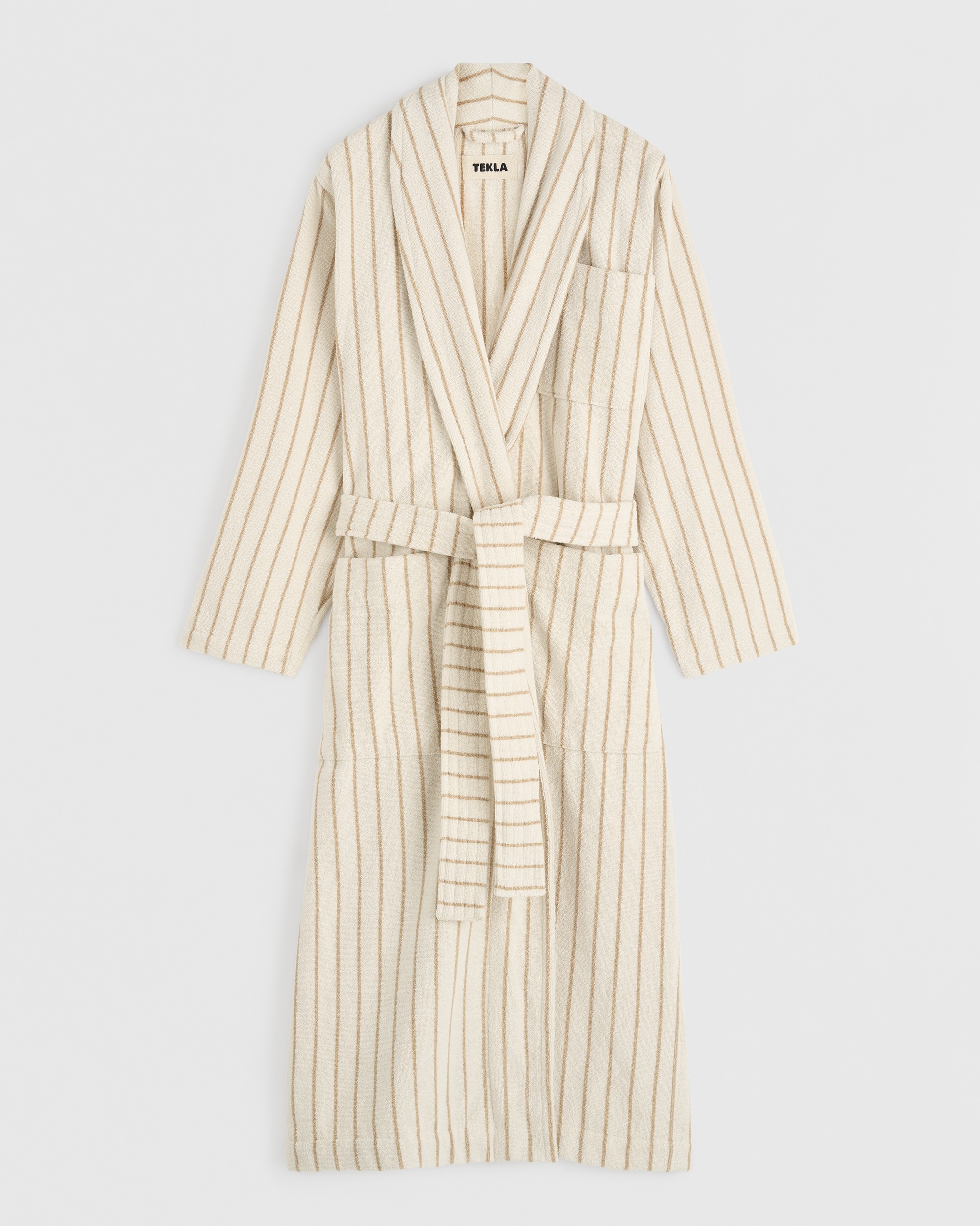Tekla Fabrics Classic bathrobe – striped – Sienna Stripes
