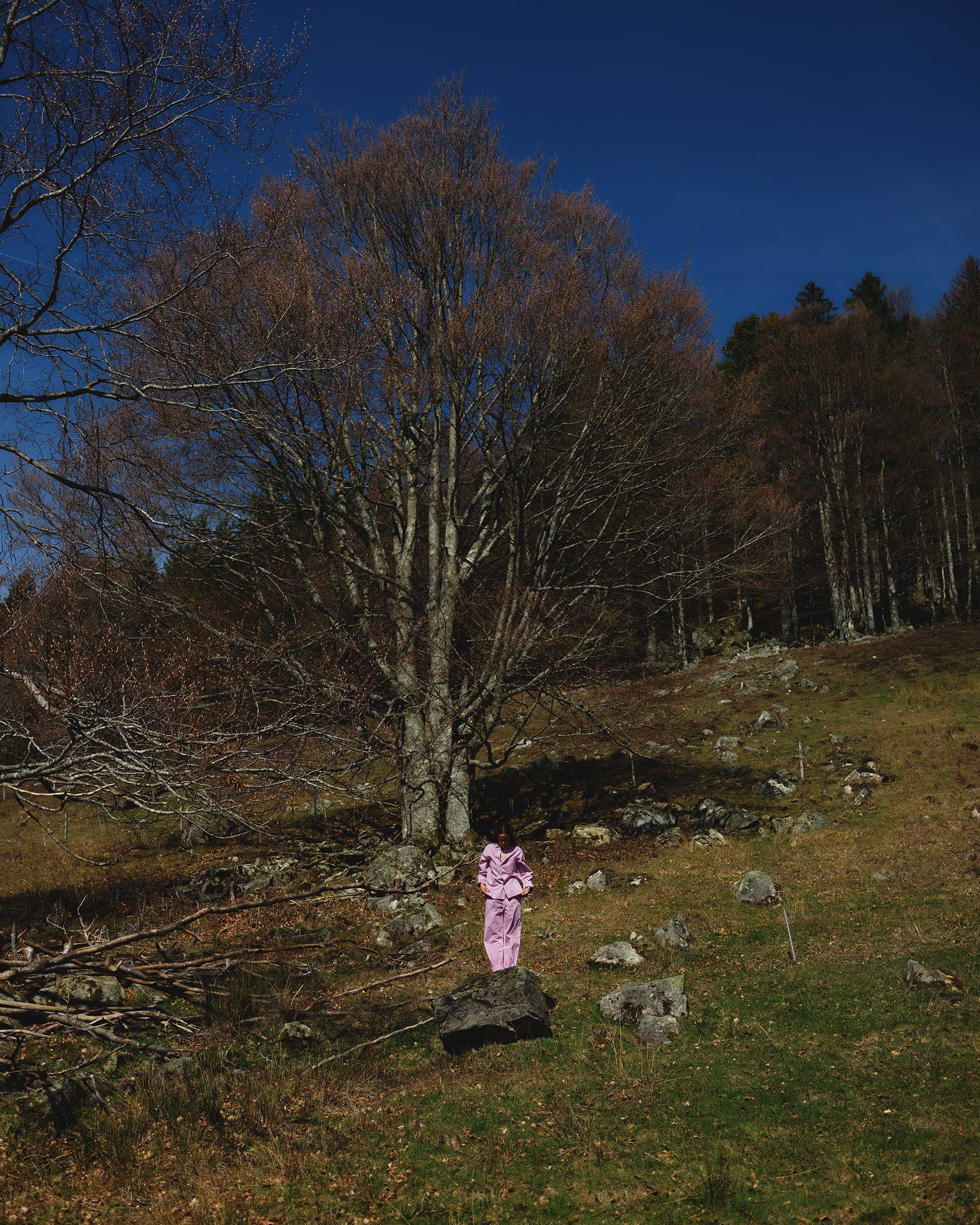 Purple Pink Stripes sleepwear in Schwarzwald