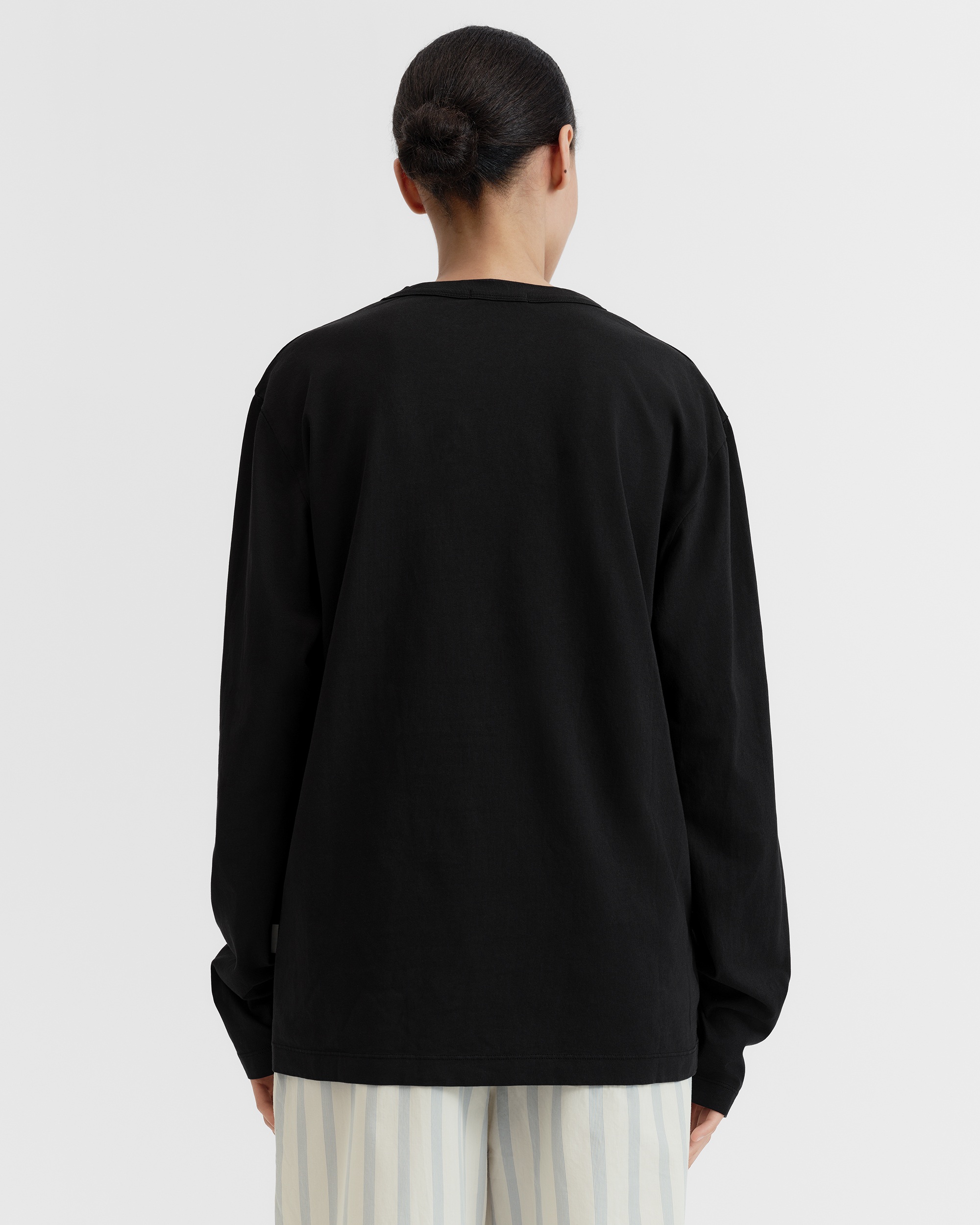 タグ付き　Tekla SLEEPING L/S T-SHIRT sizeL Sleeping T-Shirt - Long Sleeved - Black | Tekla Fabrics