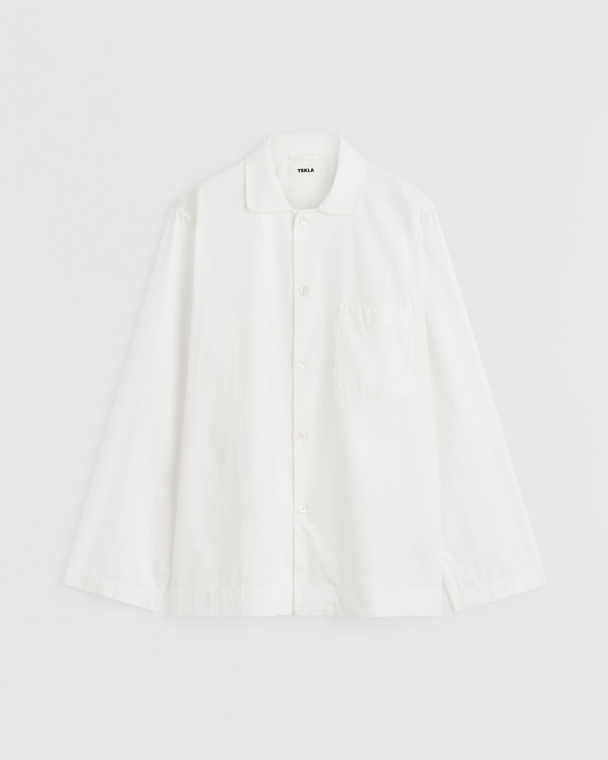 インナー・ルームウェアその他 TEKLA UNDERWEAR (POPLINPYJAMASSHIRT SKASTRI) Tekla Poplin Pyjamas Shirt All Black – Neighbour