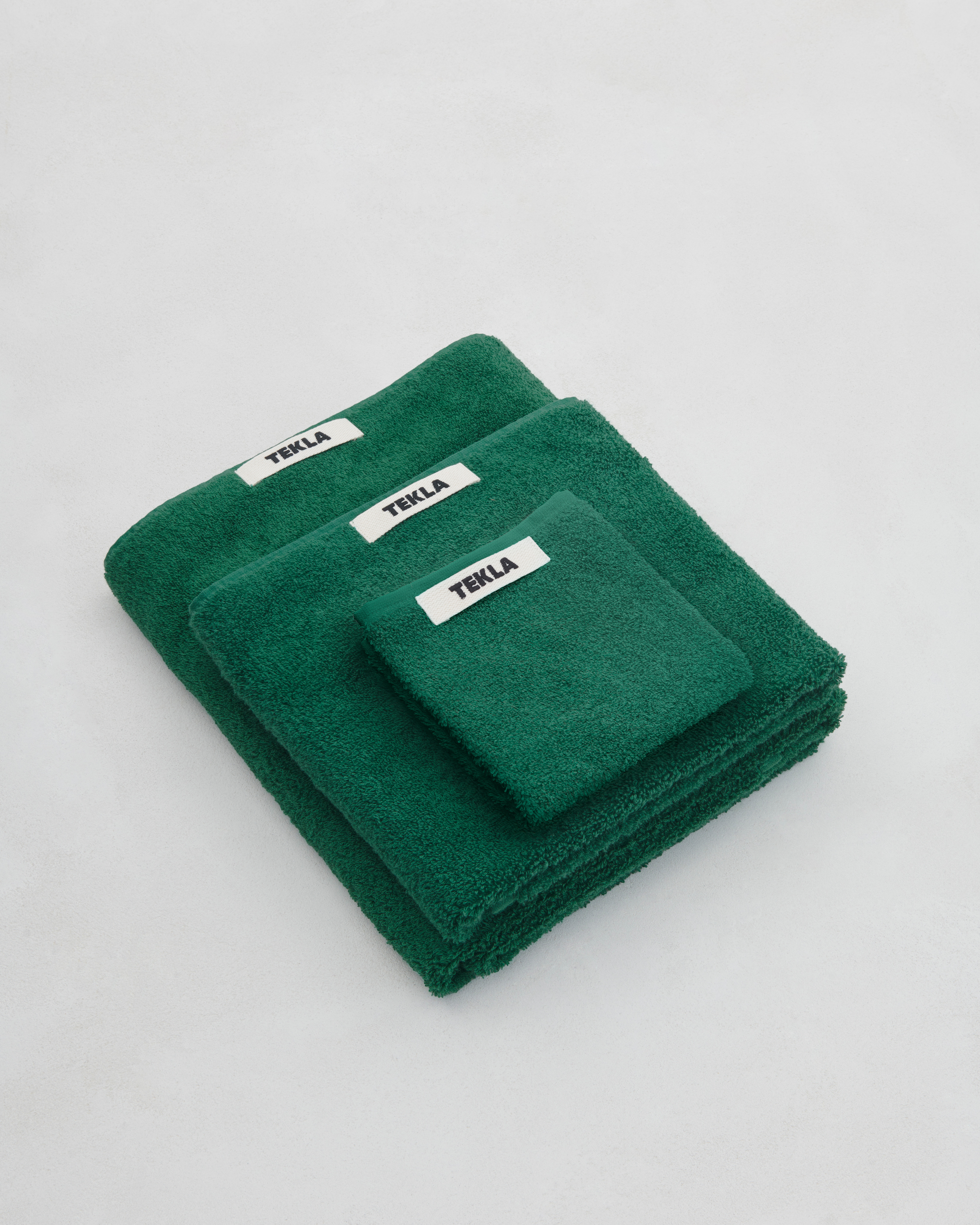 AURALEE × TEKLA HAND TOWEL  緑　タオル Terry Towel - Teal Green | Tekla Fabrics
