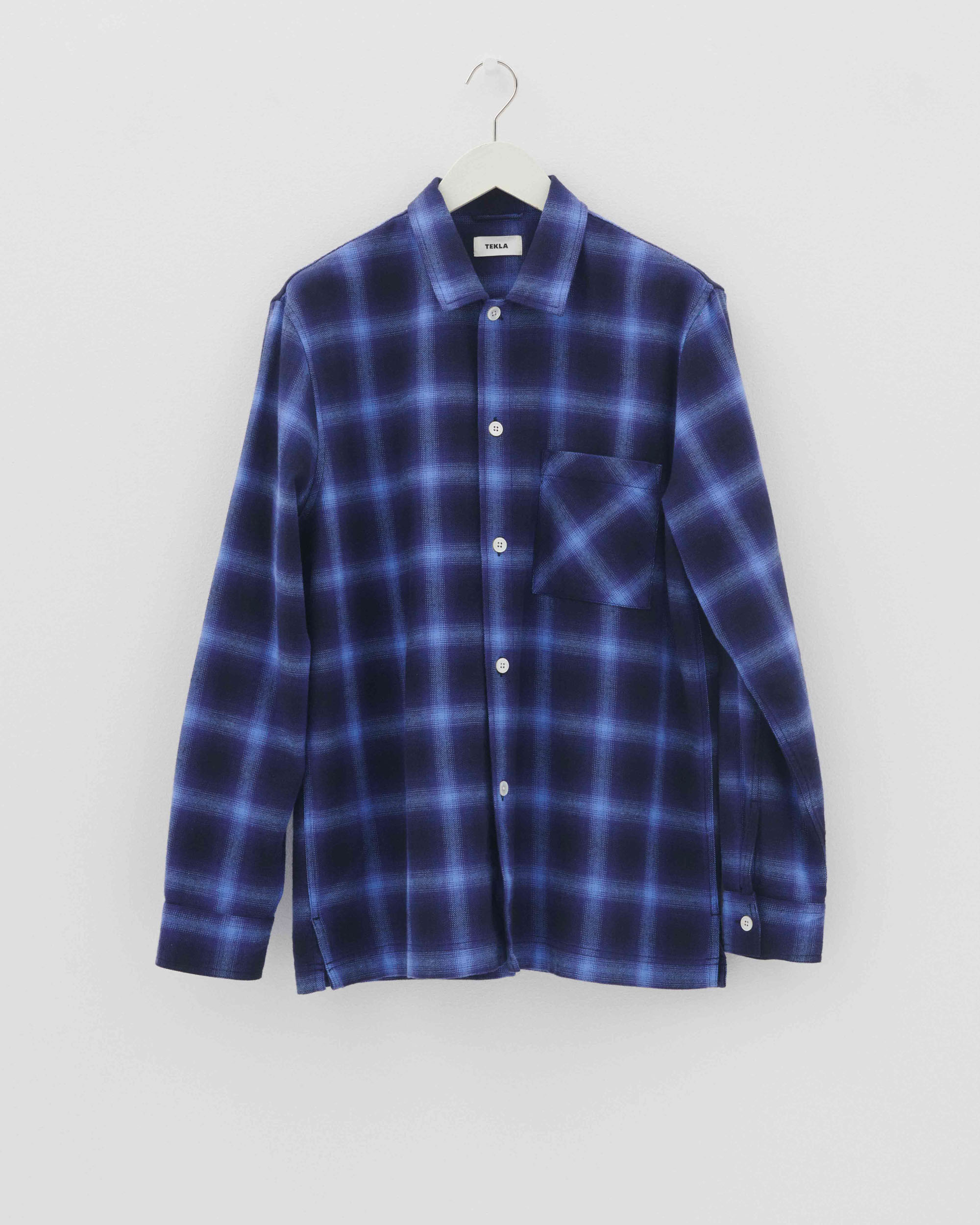 Flannel - Pyjamas Shirt - Dark Blue Plaid