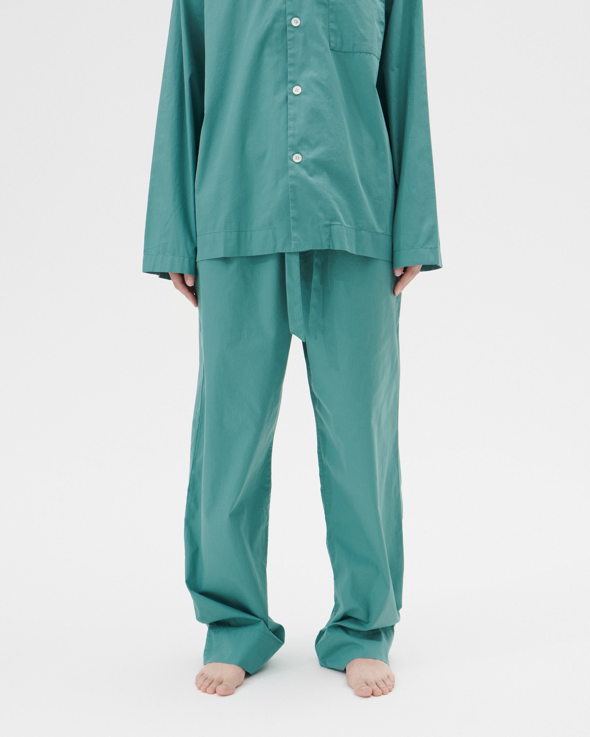 TEKLA poplin pajama shirt - Yellow