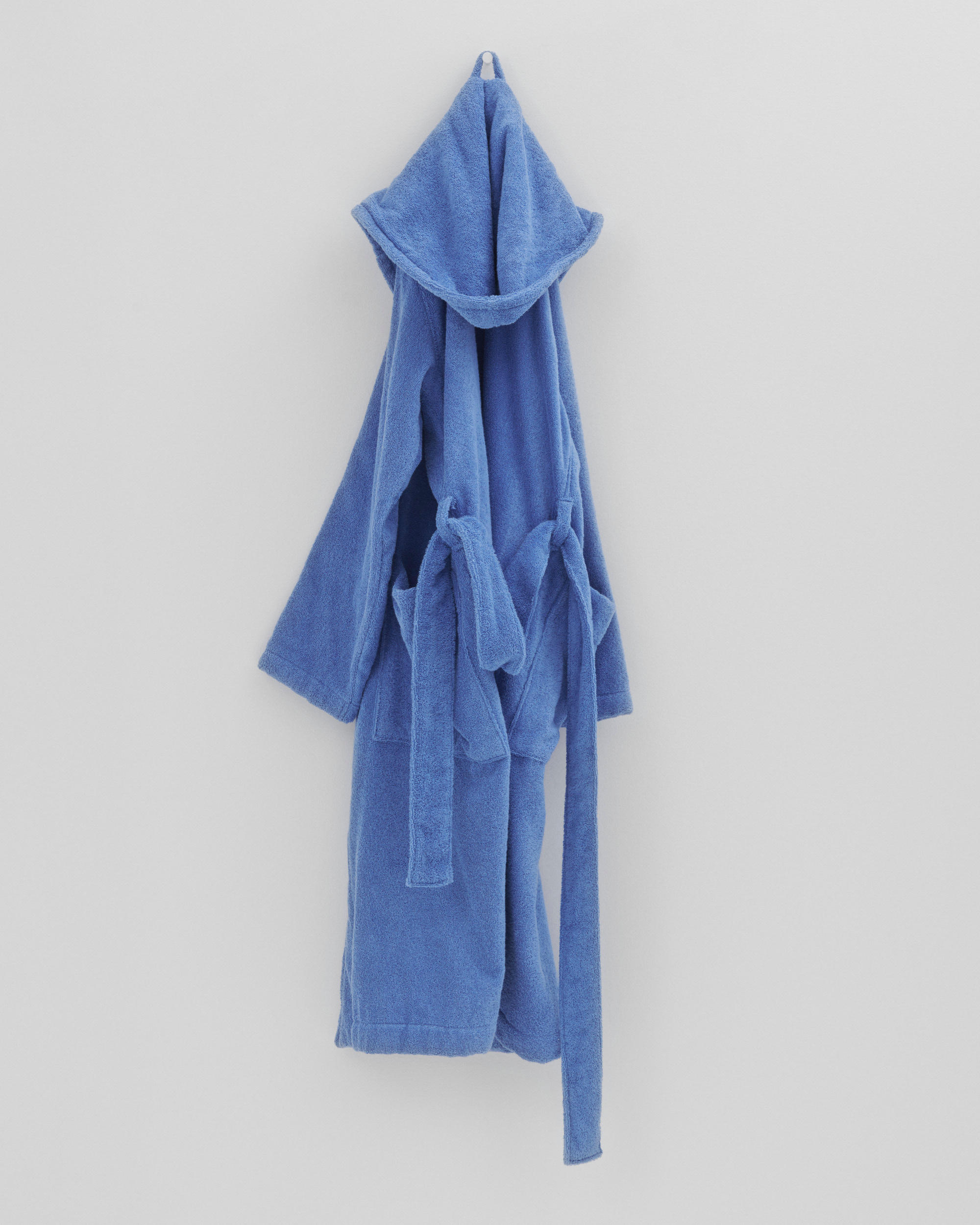 Terry hooded bathrobe