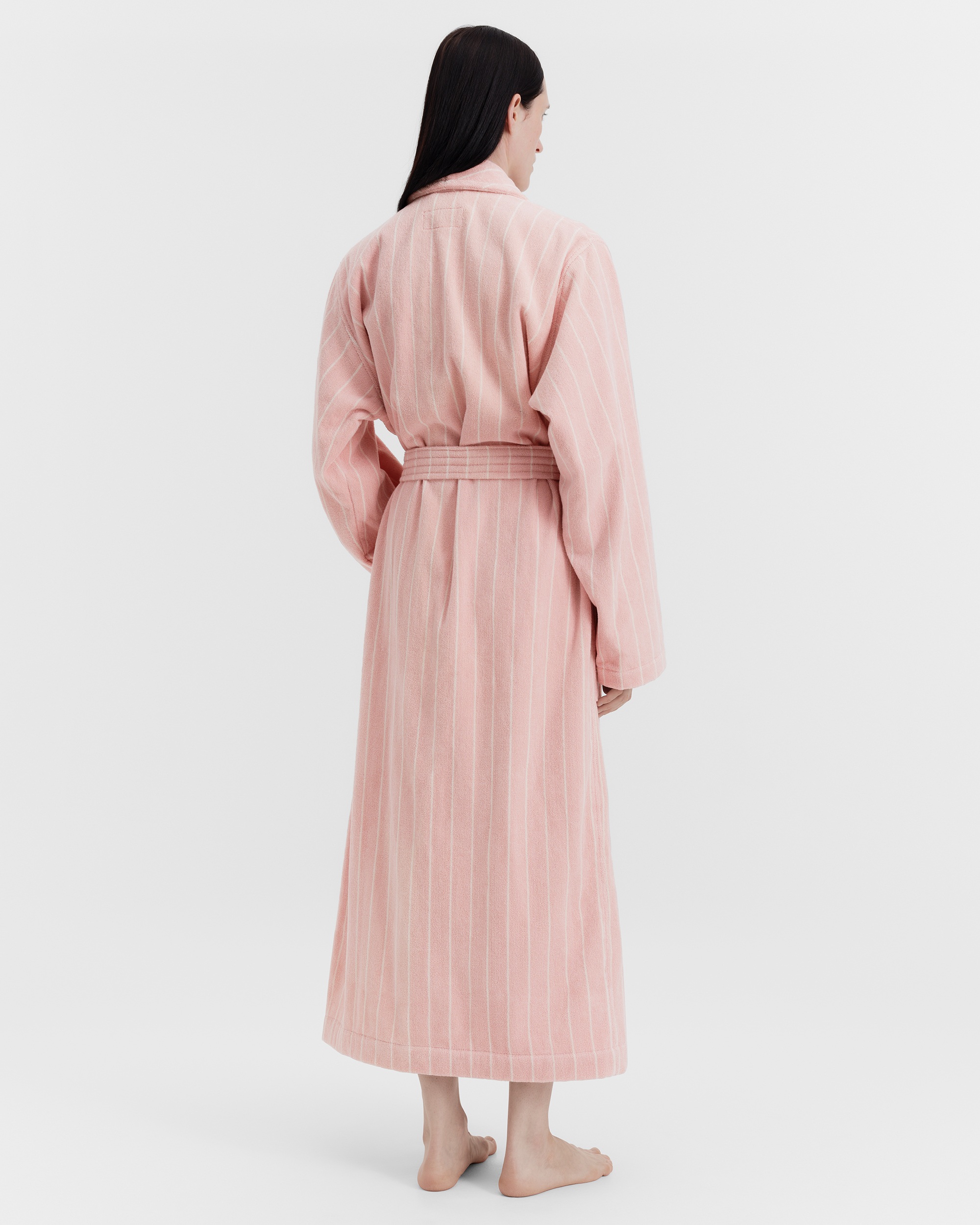 Classic bathrobe – striped – Marseille | Tekla Fabrics