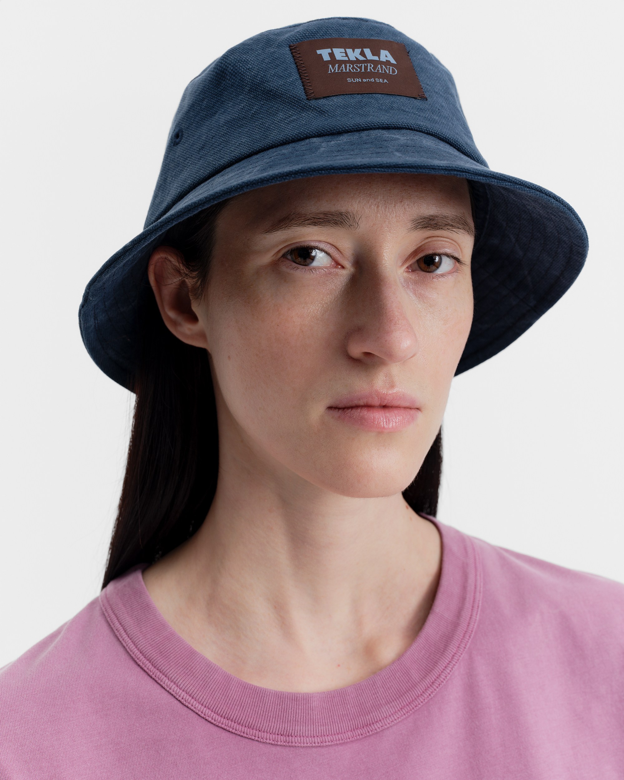Bucket Hat - Sun Bleached Navy | Tekla Fabrics