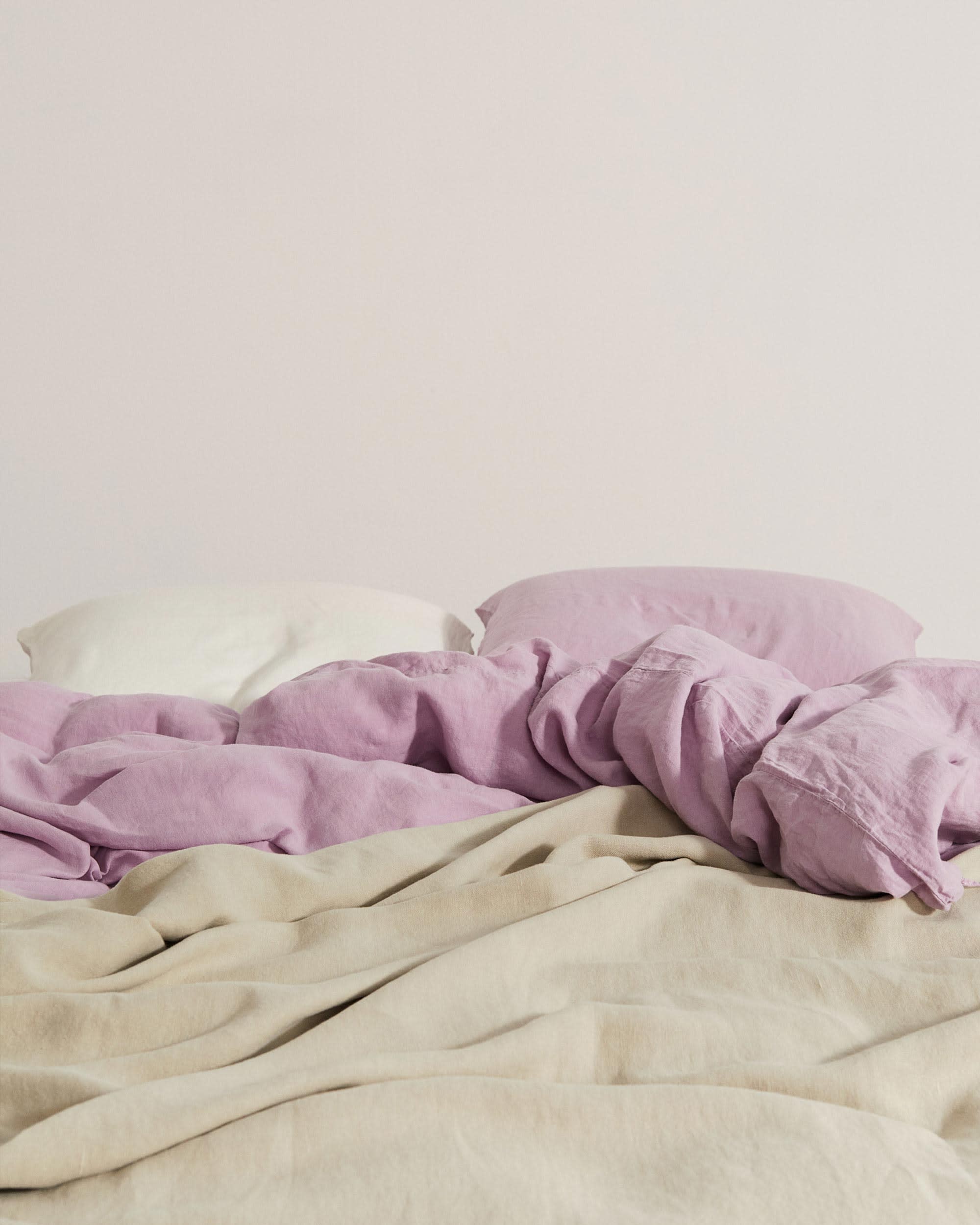 Dawn Purple linen bedding