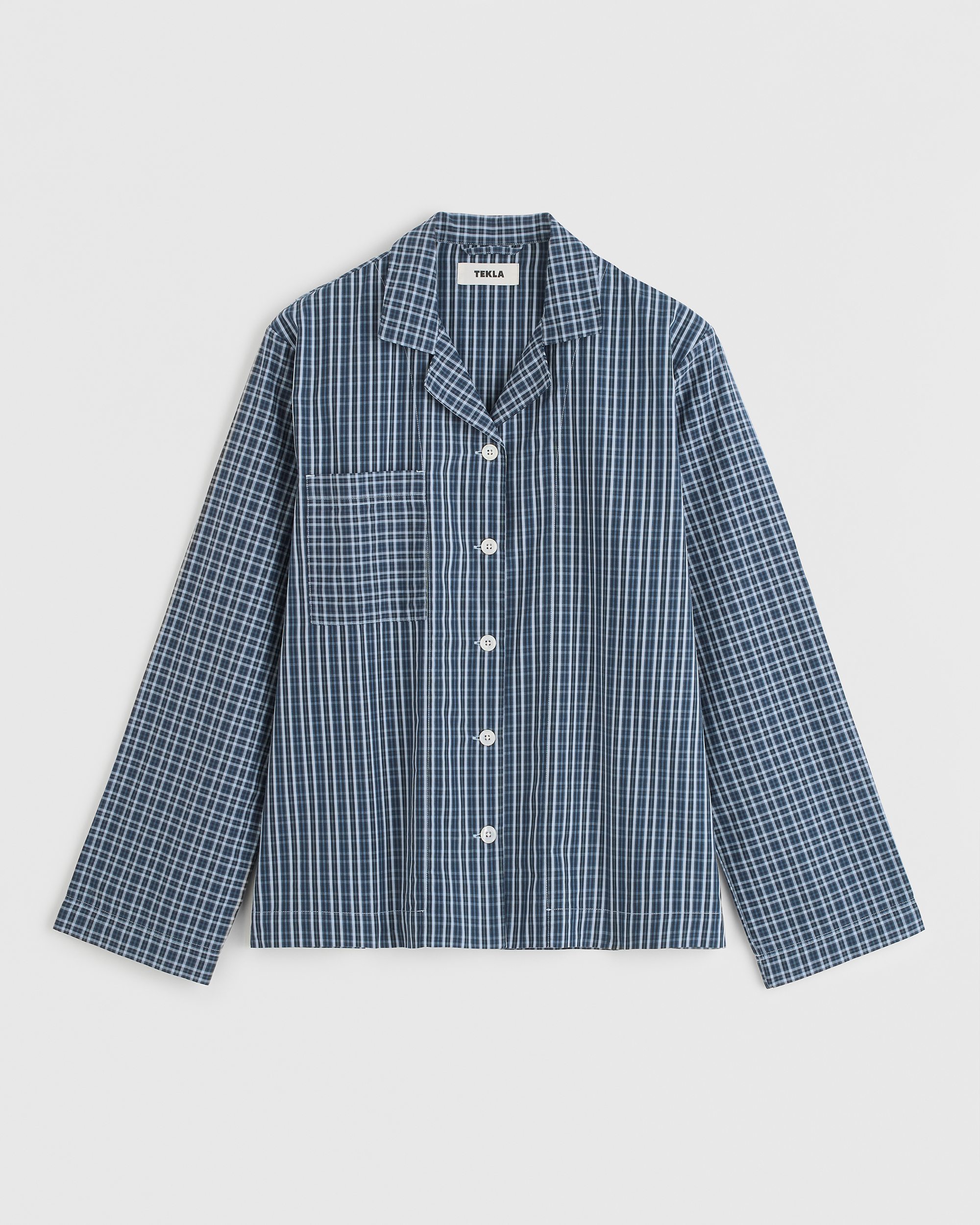 Women's long-sleeved shirt - Serra Checks | Tekla Fabrics