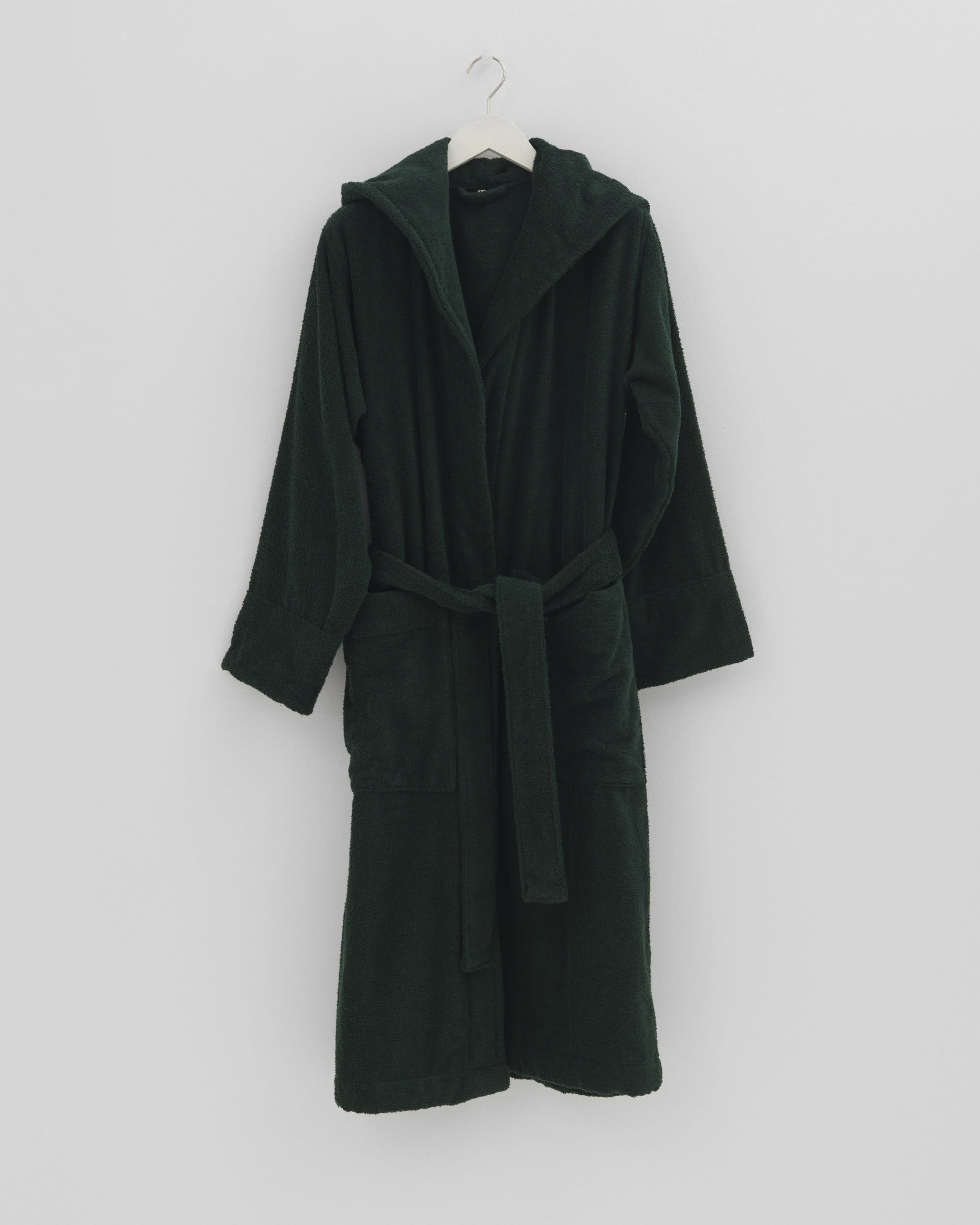 Hooded Bathrobe - Solid - Forest Green