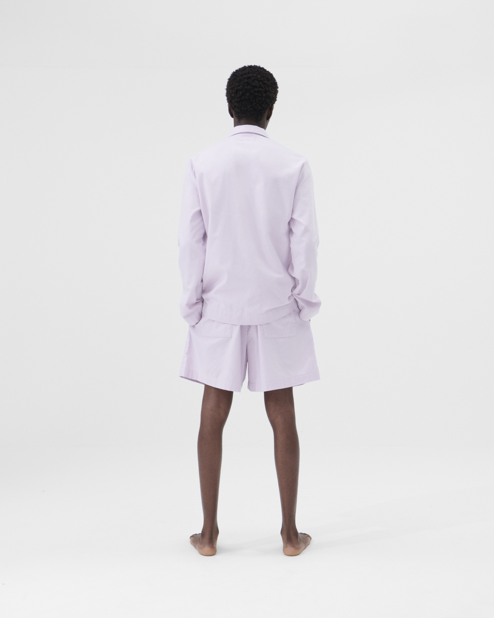 Flannel pyjamas – shorts – Gentle Yellow | Tekla Fabrics