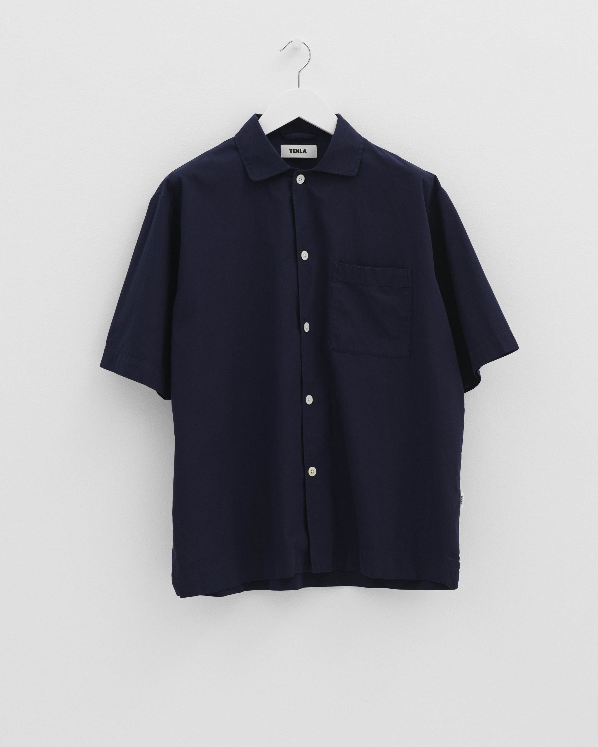 Cotton Poplin - Pyjamas Short Sleeve Shirt - True Navy