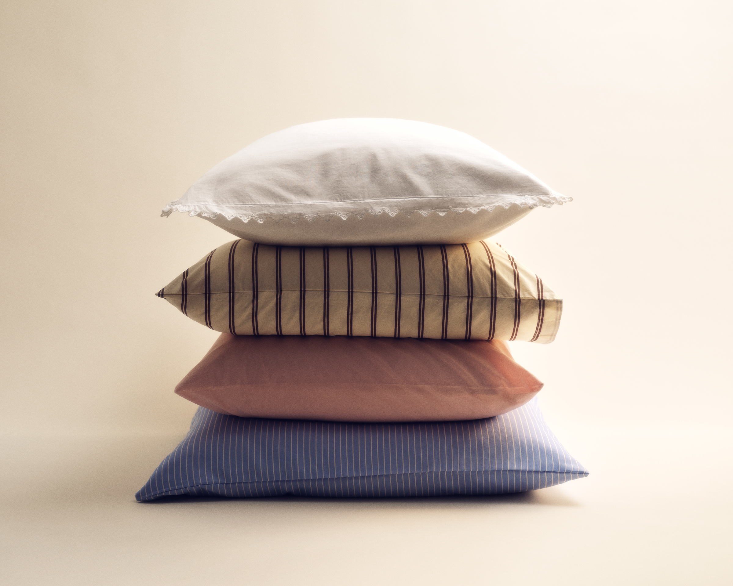 Percale duvet cover – Hand Drawn Stripes | Tekla Fabrics