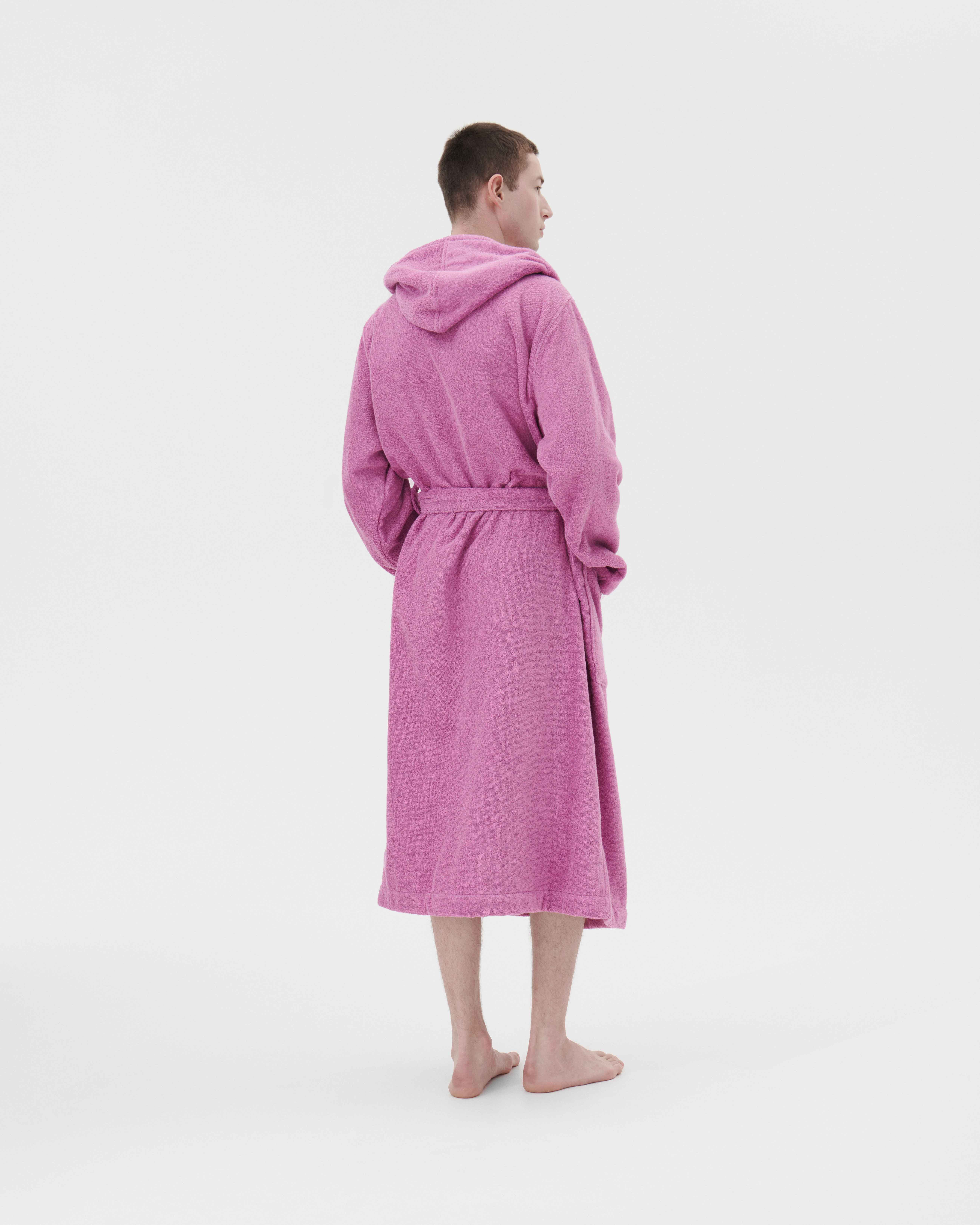 【関税込み】Tekla ピンク テリー フード付き バスローブ Hooded Bathrobe - Solid - Magenta | Tekla Fabrics