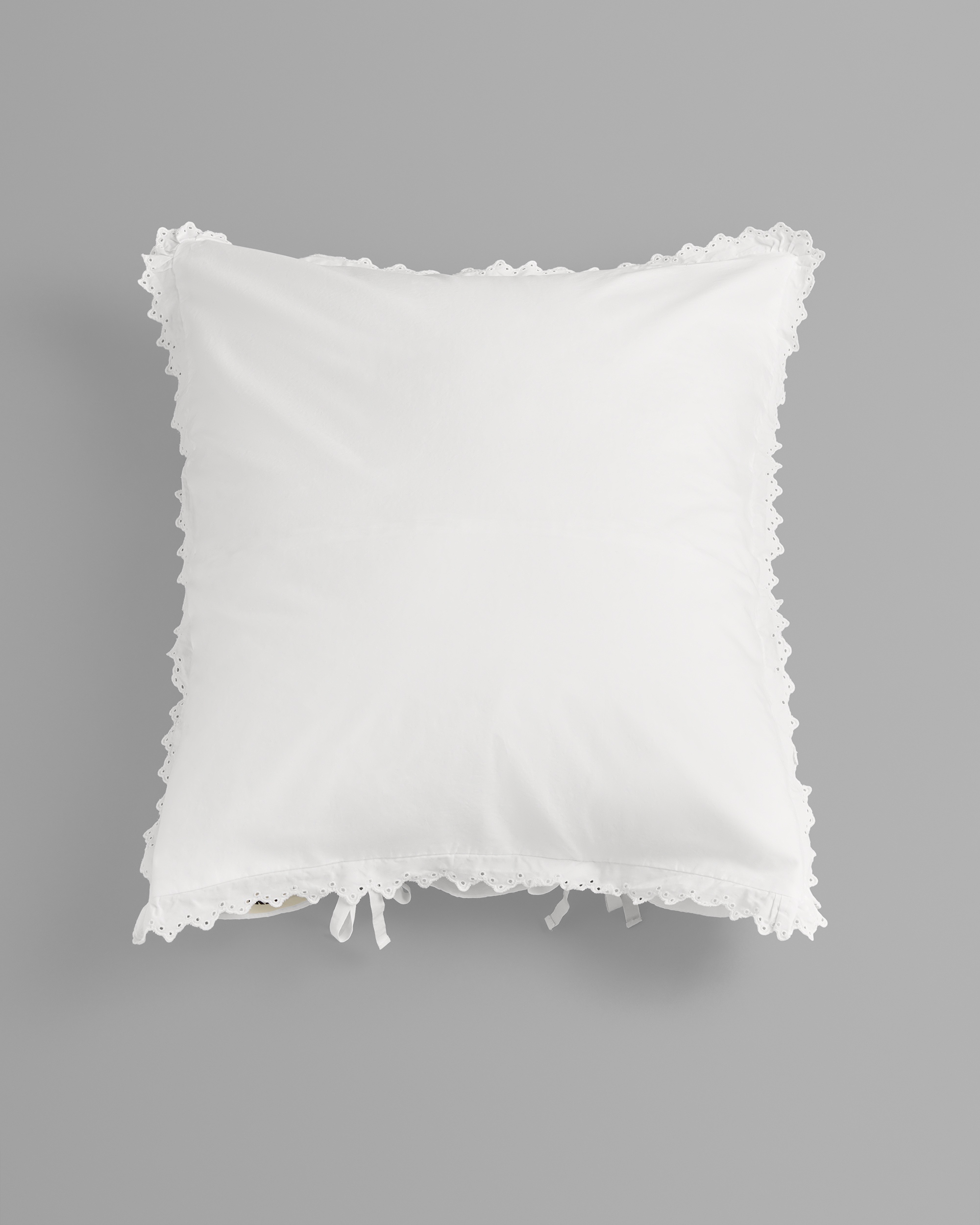 Tekla Fabrics Broderie Anglaise pillow sham - Anaïs - 26"x26"
