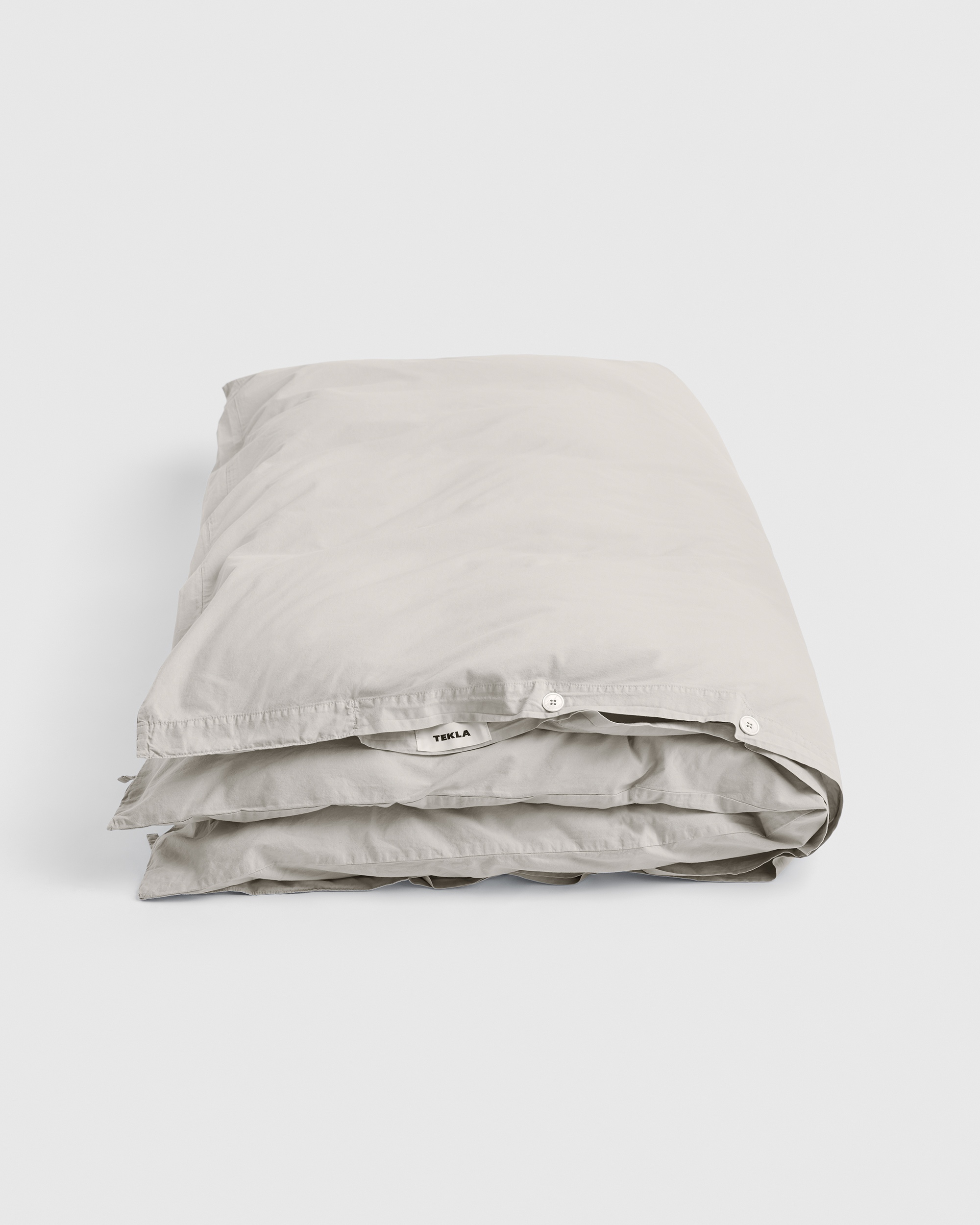 Percale pillow sham – Soft Grey | Tekla Fabrics