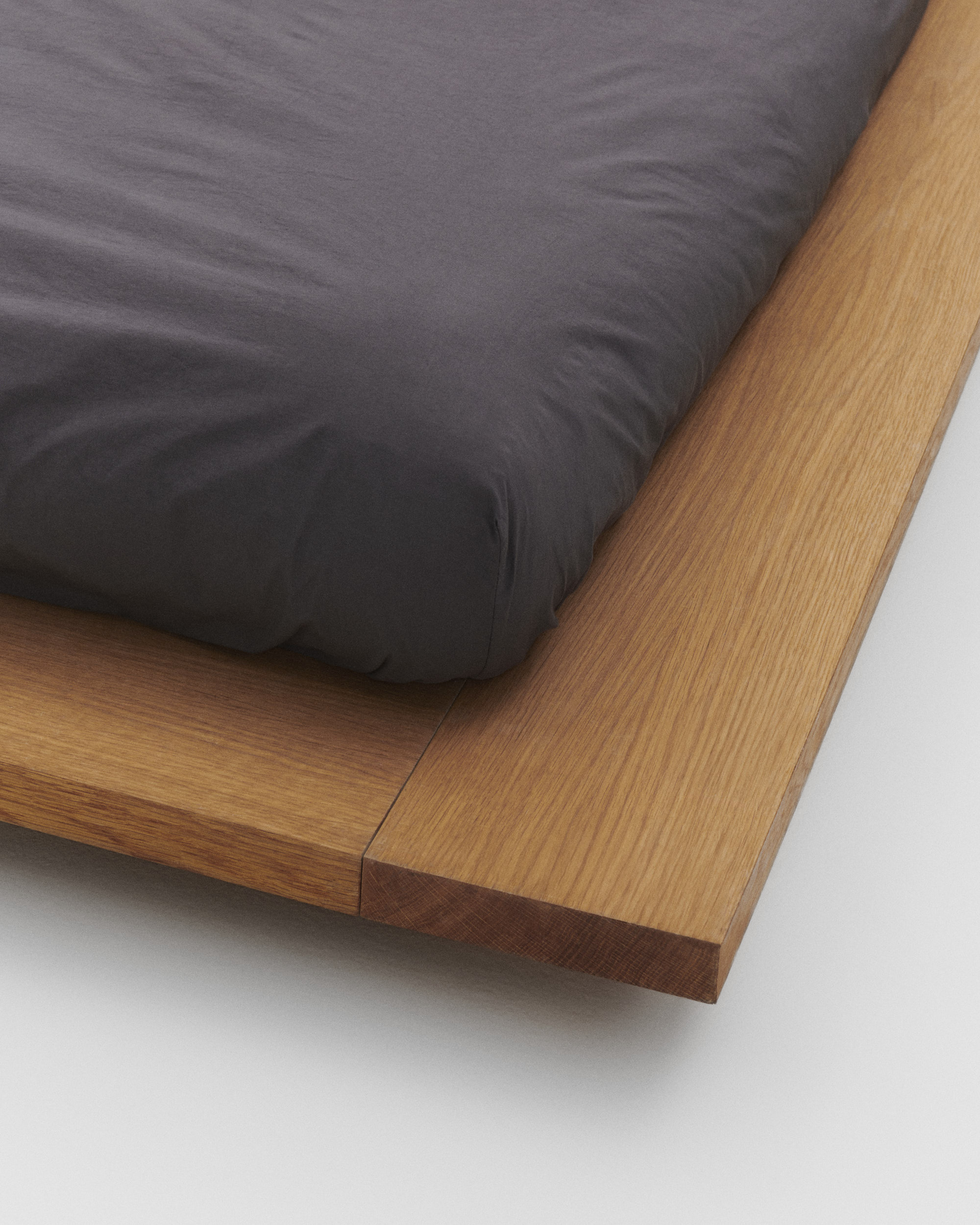 Percale Fitted Sheet Dark Taupe Tekla Fabrics