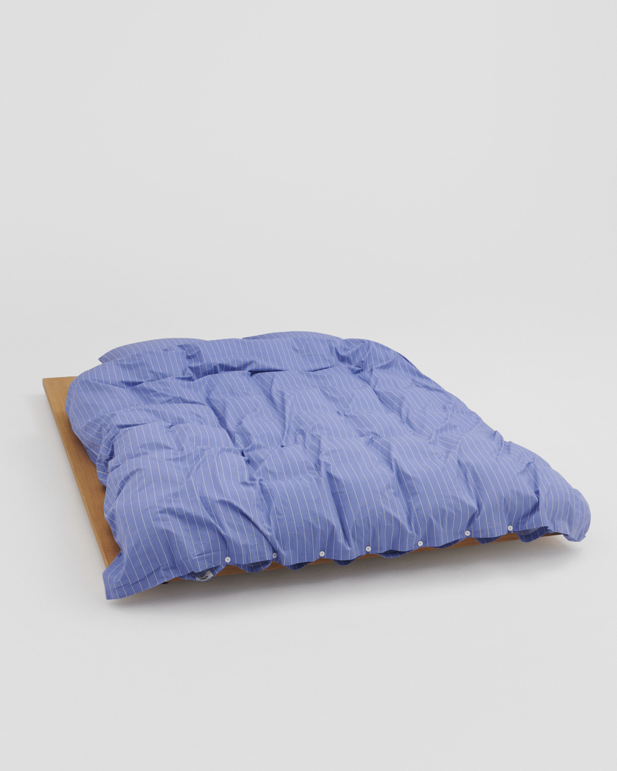 Percale duvet cover – Clear Blue Stripes | Tekla Fabrics
