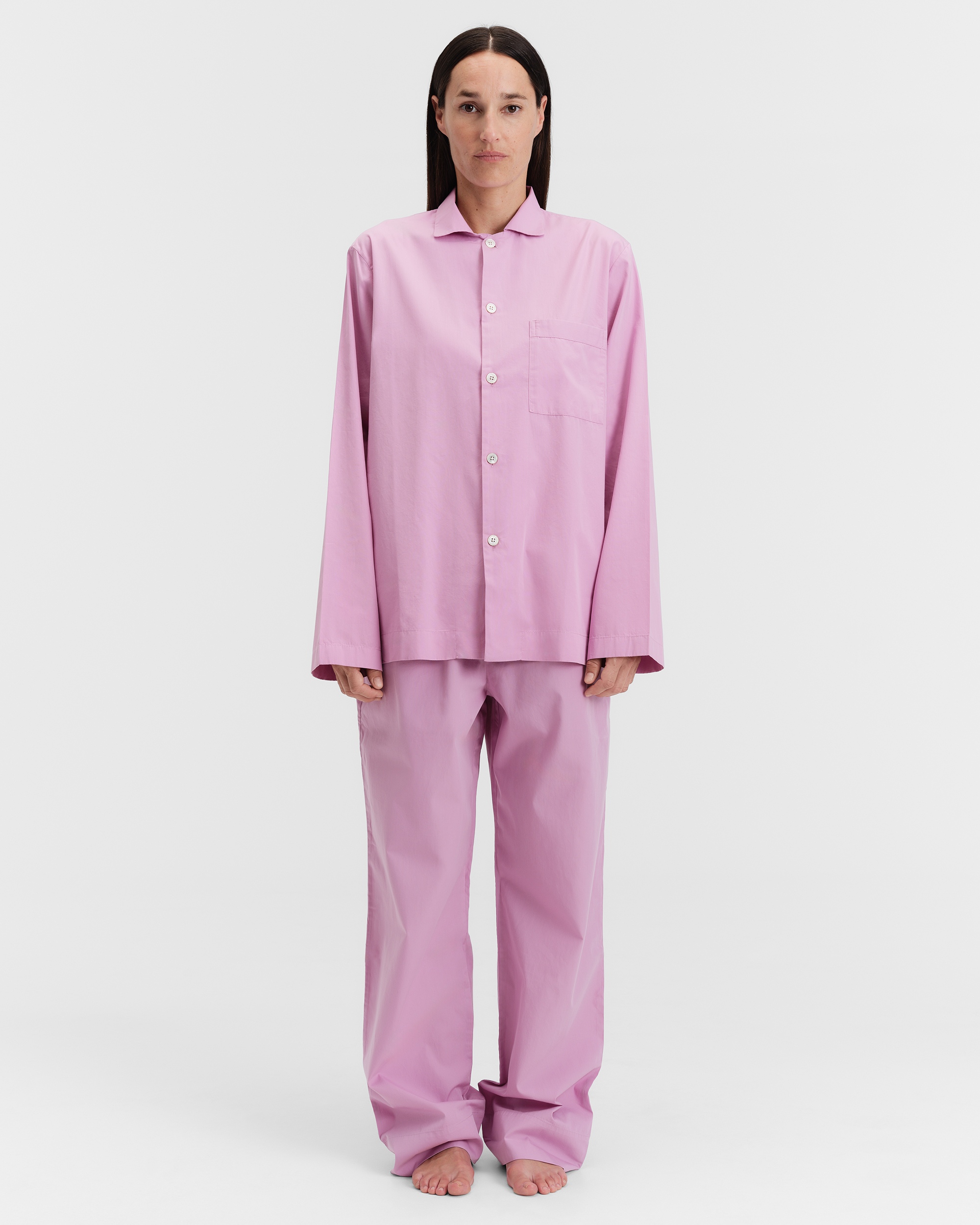 Poplin pyjamas – pants – Purple Pink | Tekla Fabrics