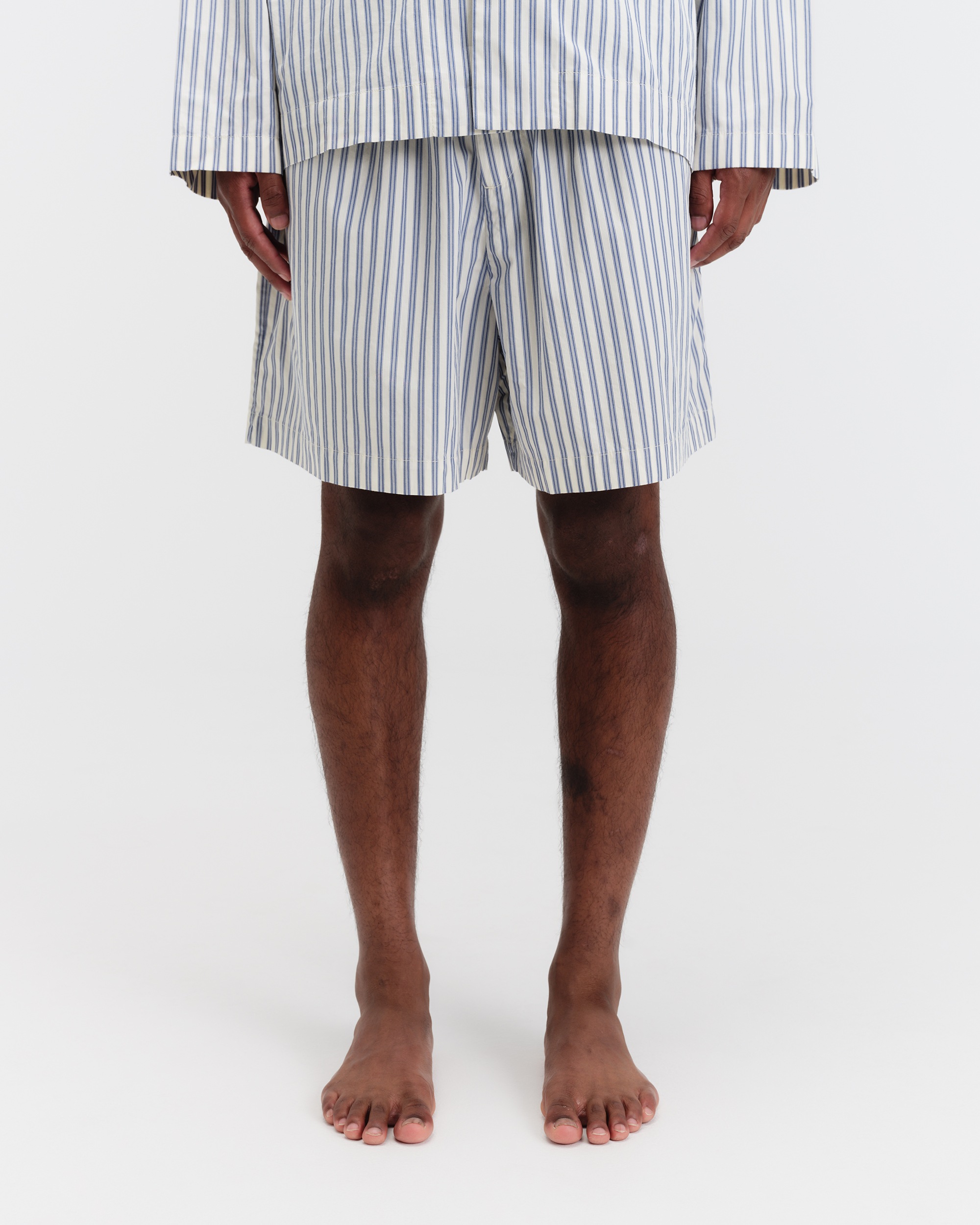 2025新品 Stussy TEKLA POPLIN PYJAMA SHORTS Poplin pyjamas – shorts – Hand Drawn Stripes | Tekla Fabrics