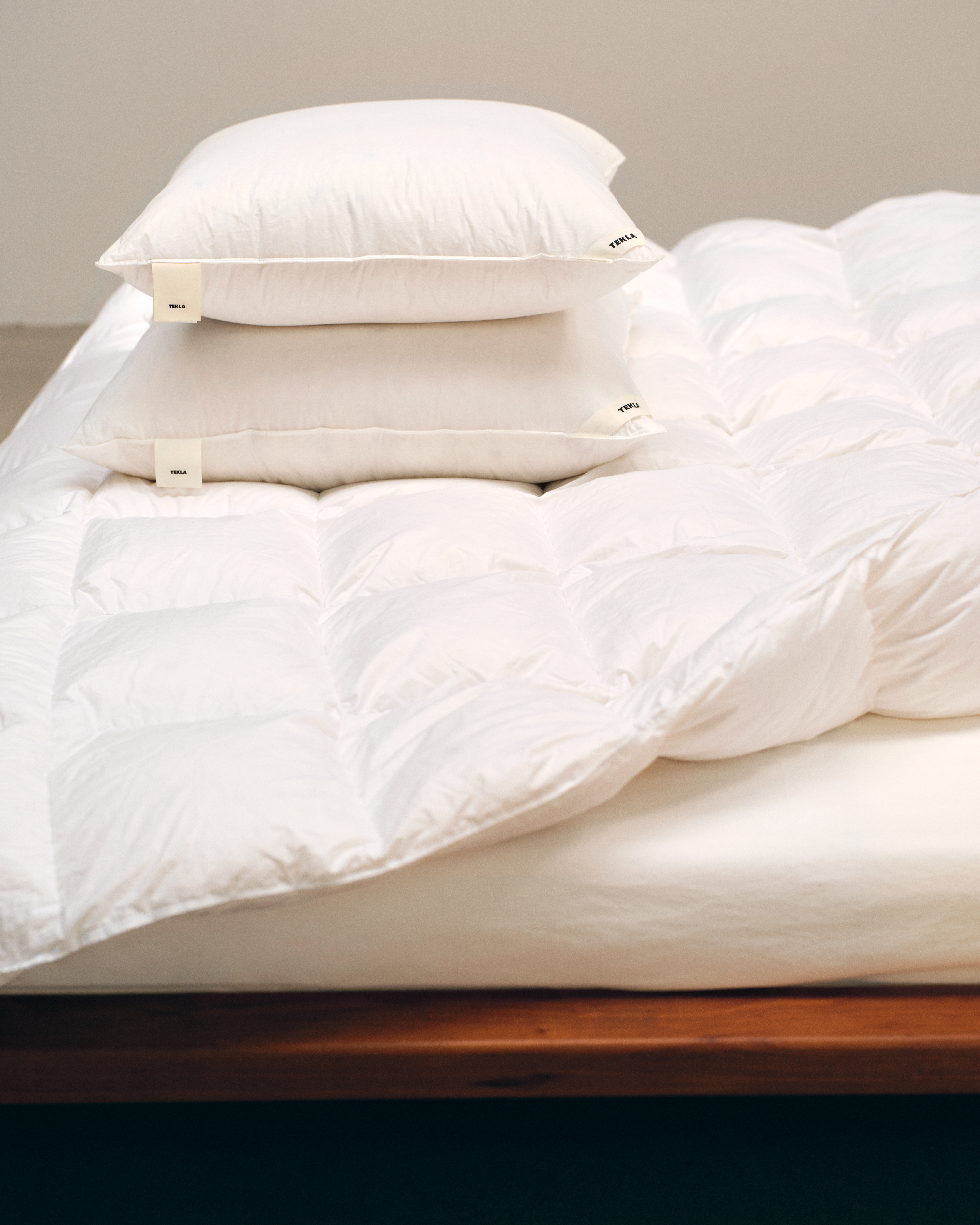 Bath mat – striped – Khaki Moss | Tekla Fabrics