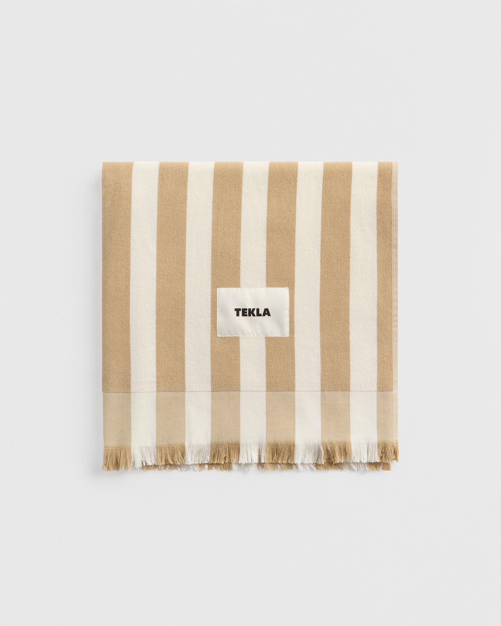 Tekla Fabrics Beach Towel – Almond Stripes