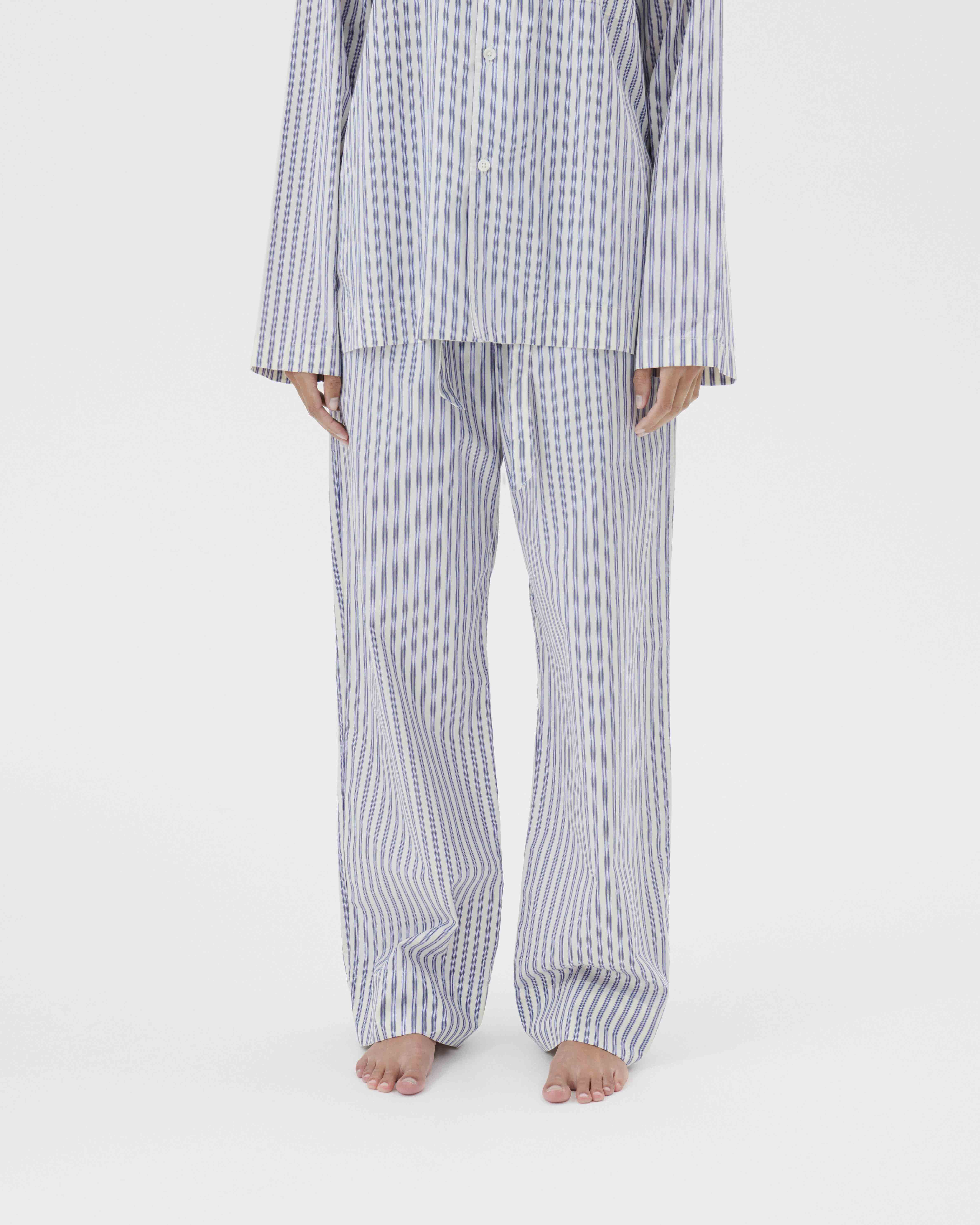 Poplin pyjamas – pants – Skagen Stripes | Tekla Fabrics