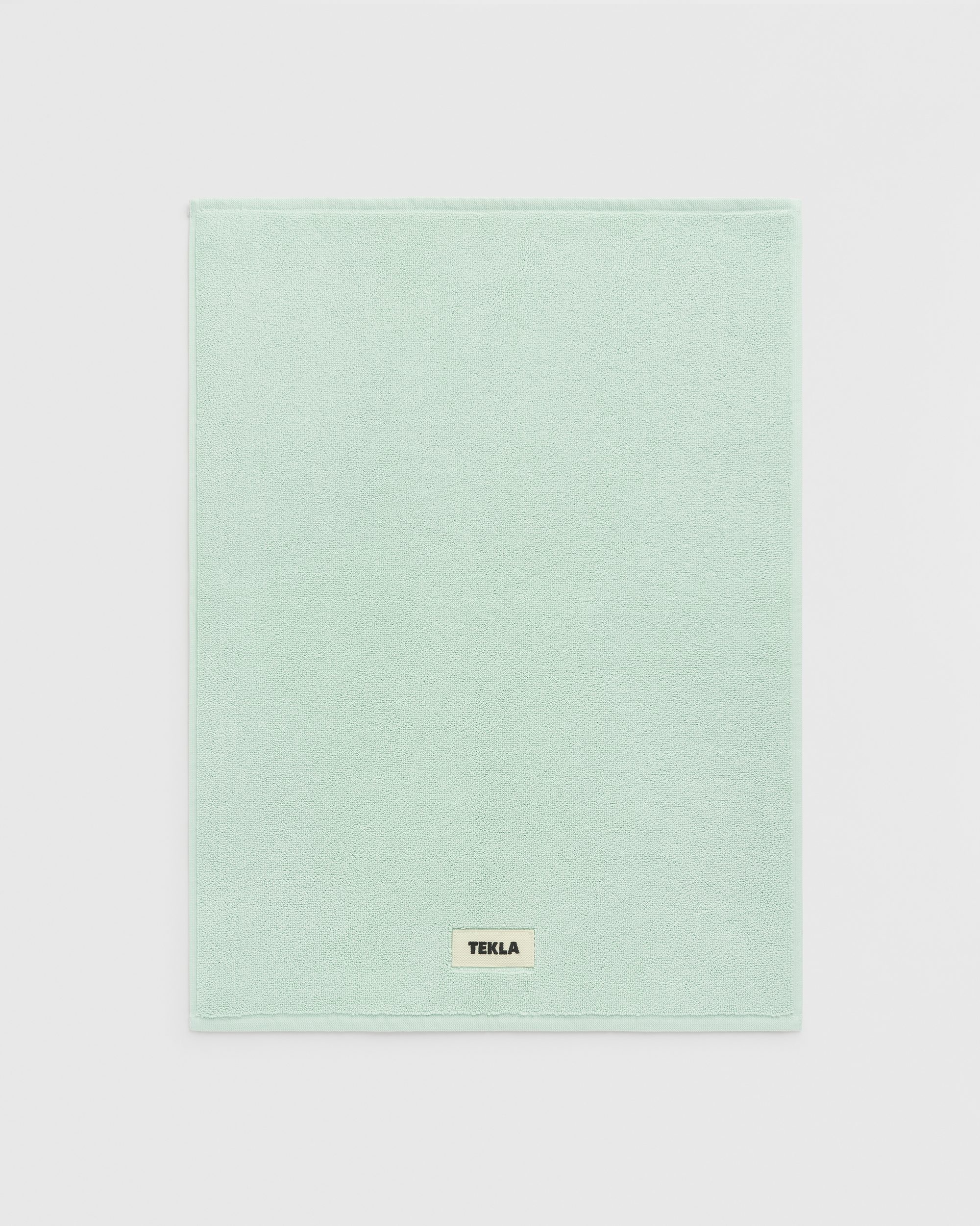 Bath mat – striped – Khaki Moss | Tekla Fabrics