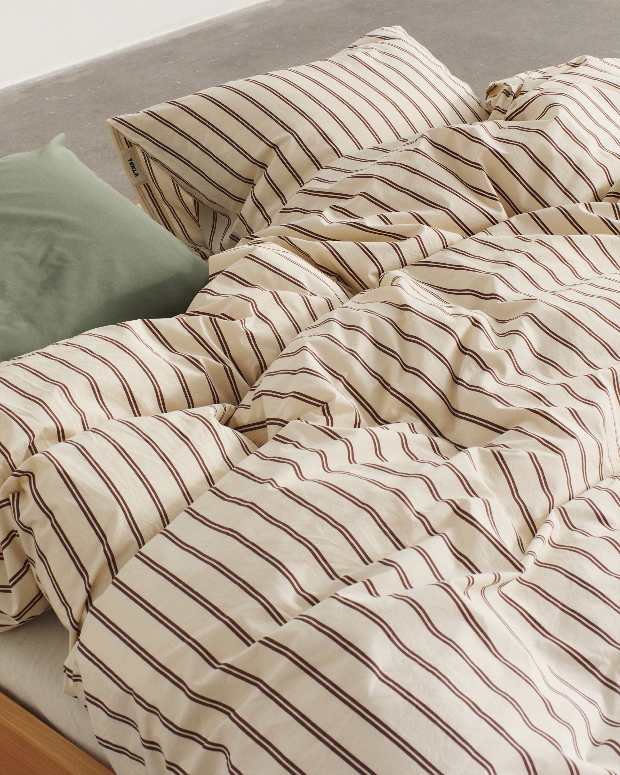 Hopper Stripes and Olive Green bedding