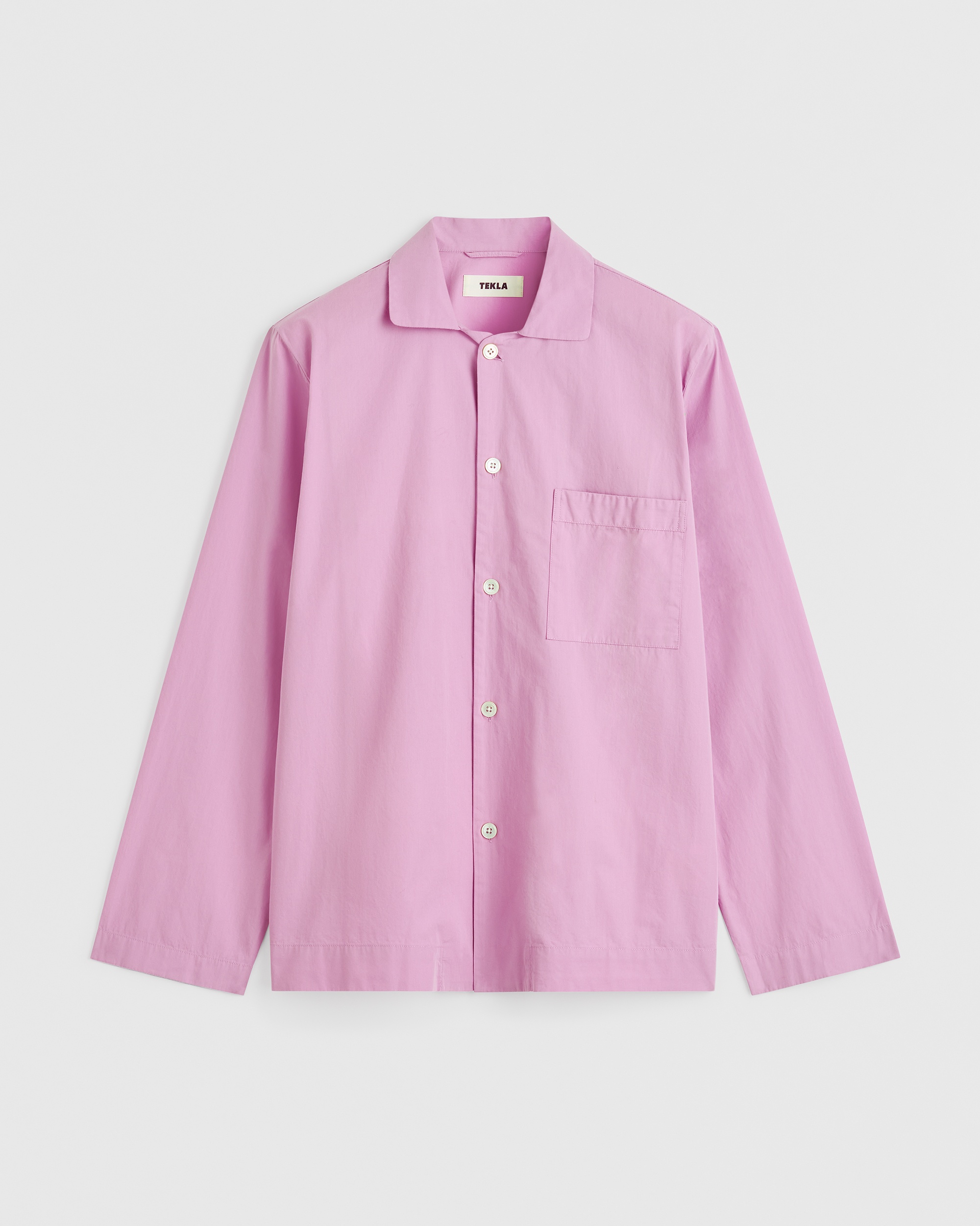 ブラウス シャツ 「TEKLA」Long-sleeved shirts レディース Poplin pyjamas – long-sleeved shirt – Coffee | Tekla Fabrics