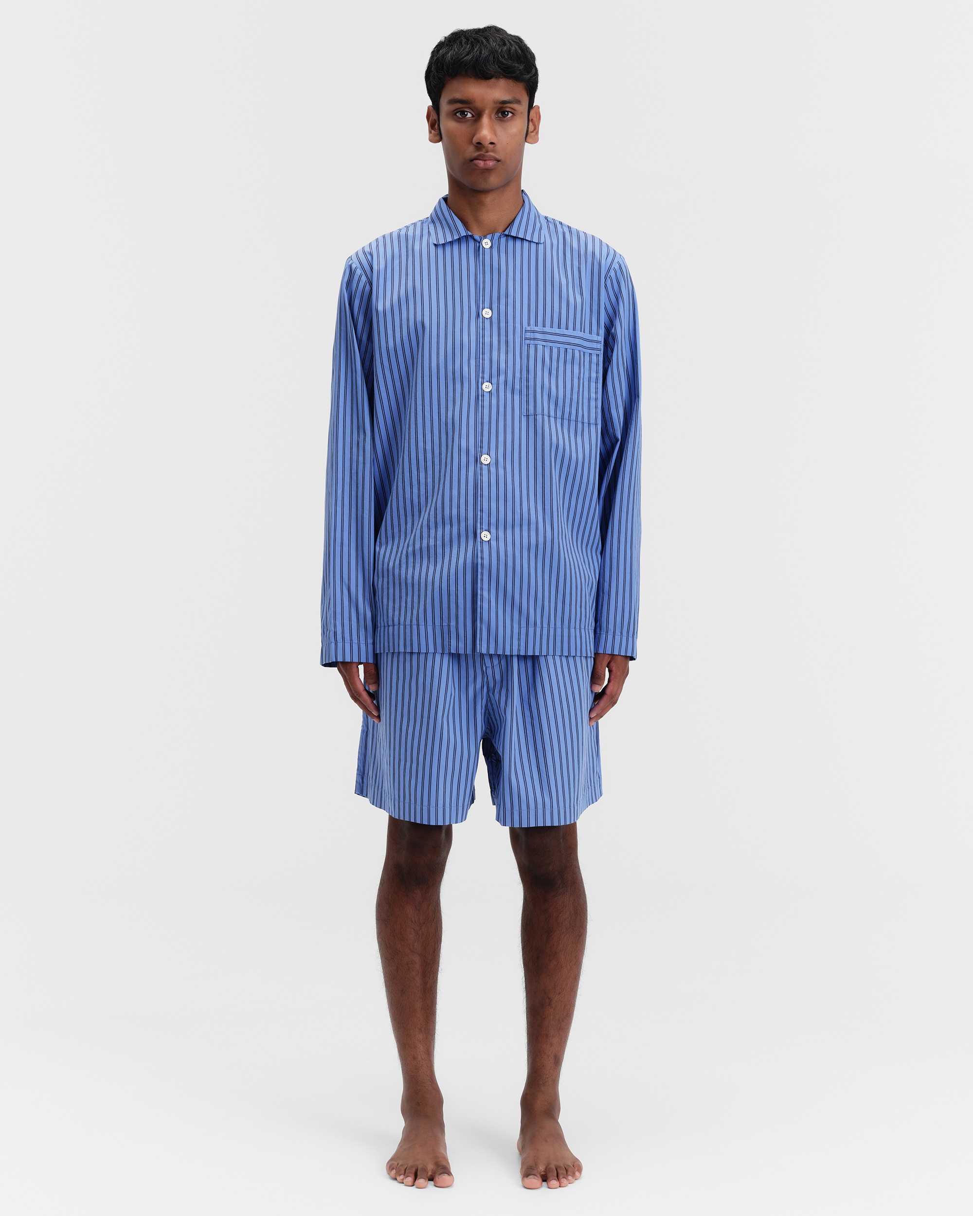 【美品】STUSSY x TEKLA POPLIN PAJAMA SHORTS Poplin pyjamas – shorts – Hand Drawn Stripes | Tekla Fabrics