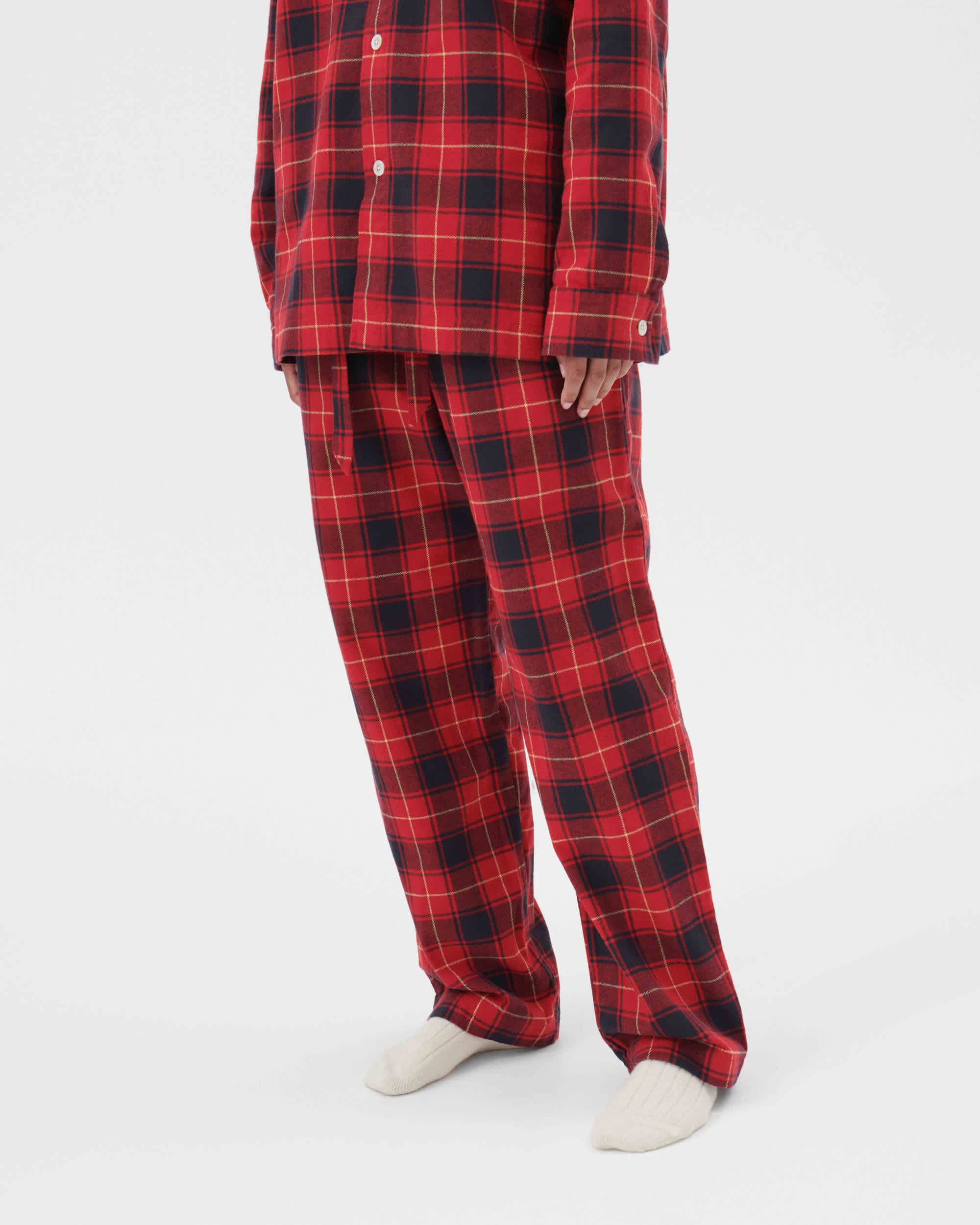 Tekla: Red Plaid Pyjama pants
