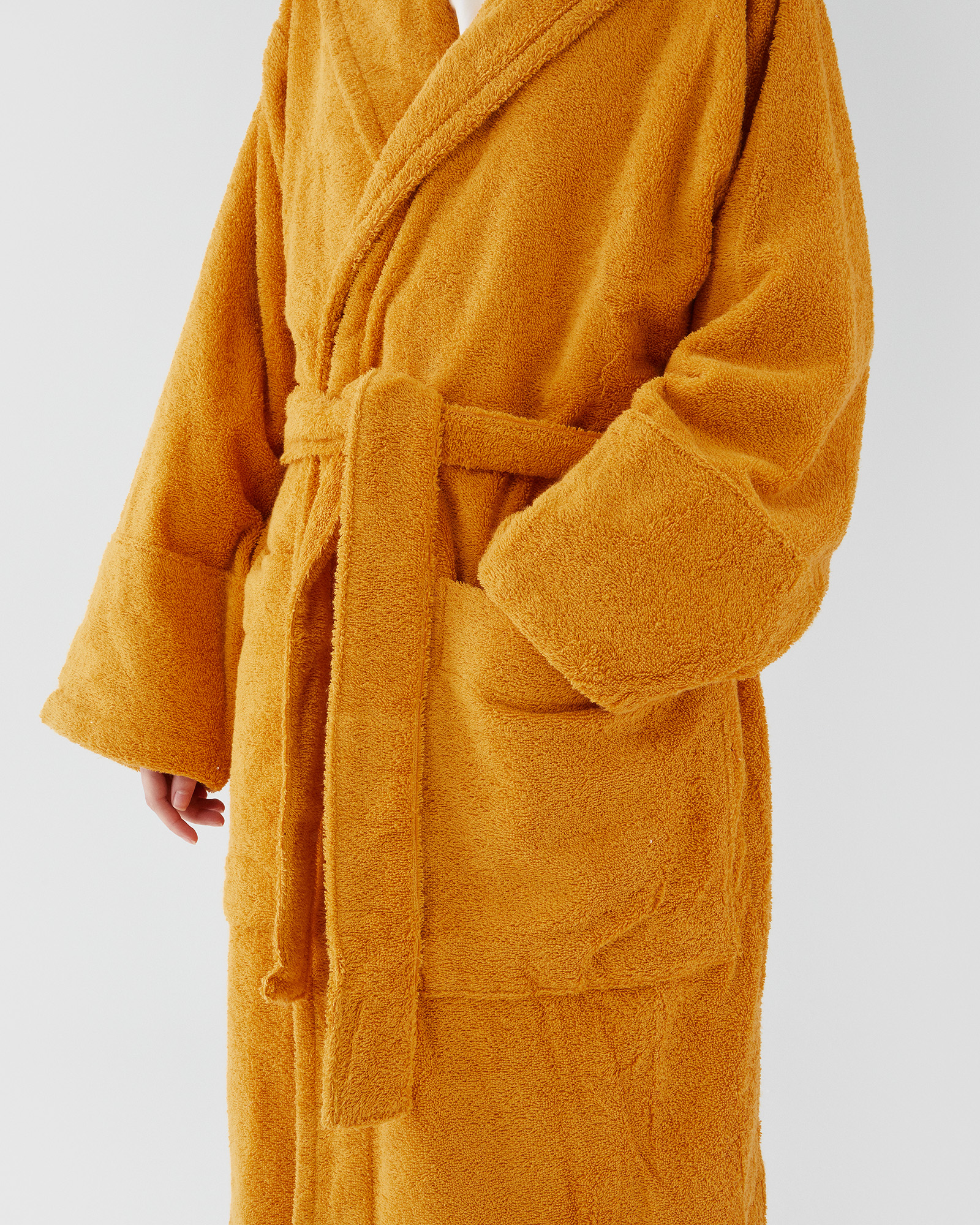 yellow dressing gown