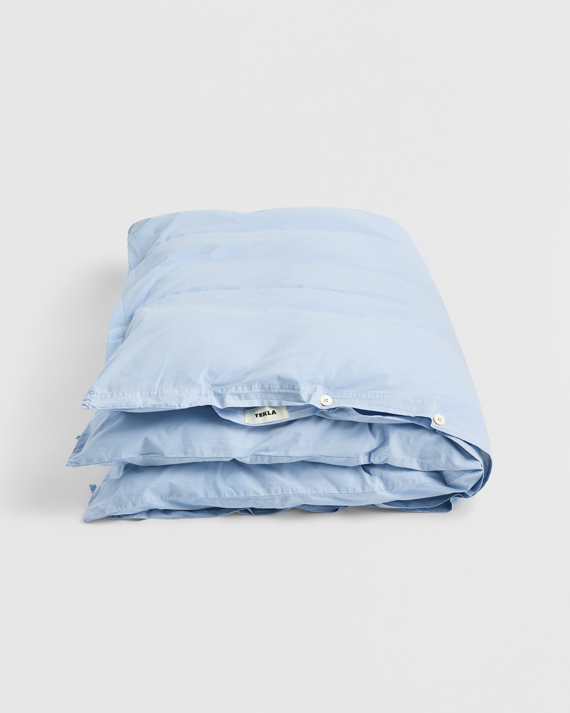 TEKLA Percale Duvet Cover セミダブル Percale Duvet Cover - Morning Blue | Tekla Fabrics