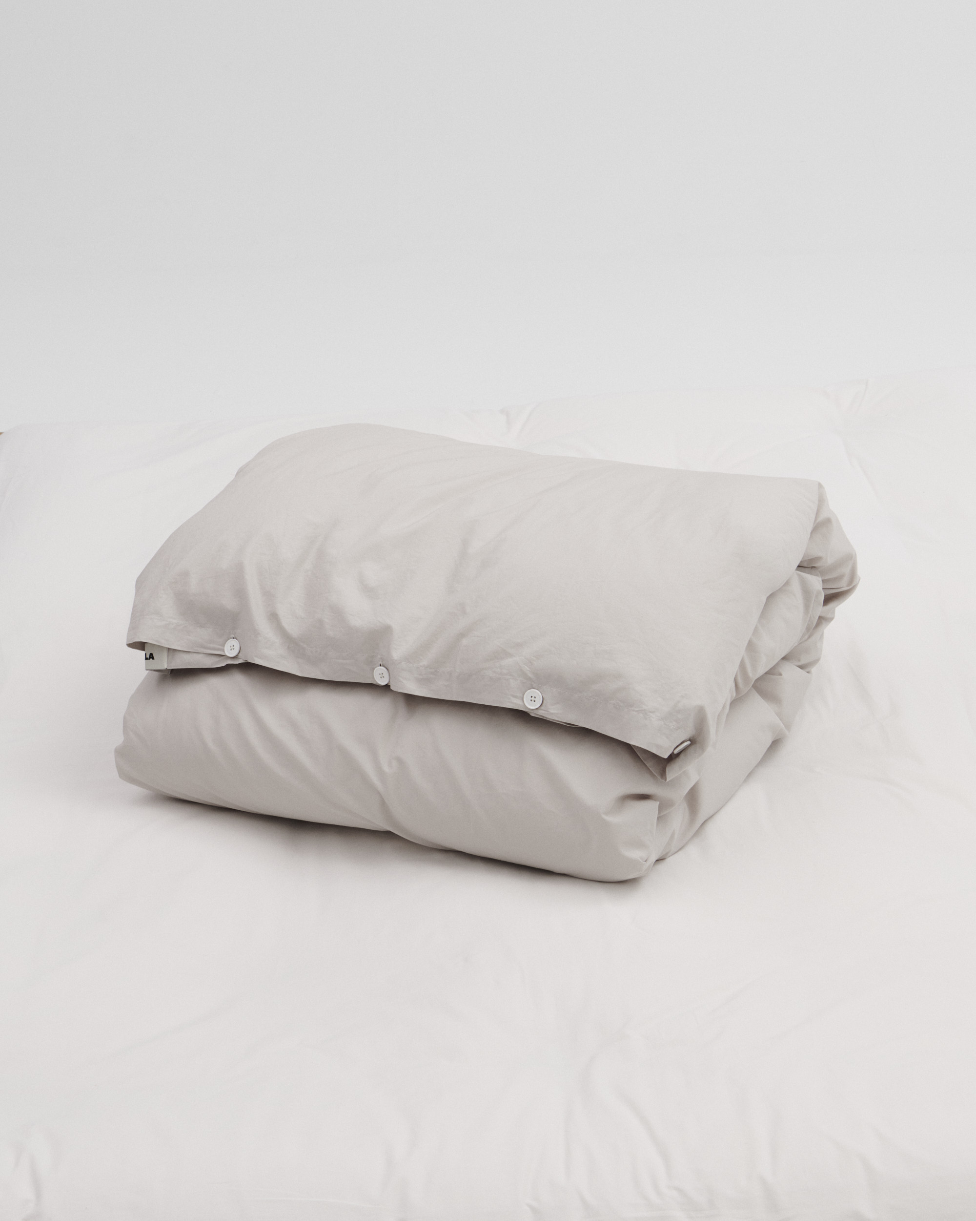 Percale duvet cover – Soft Grey | Tekla Fabrics