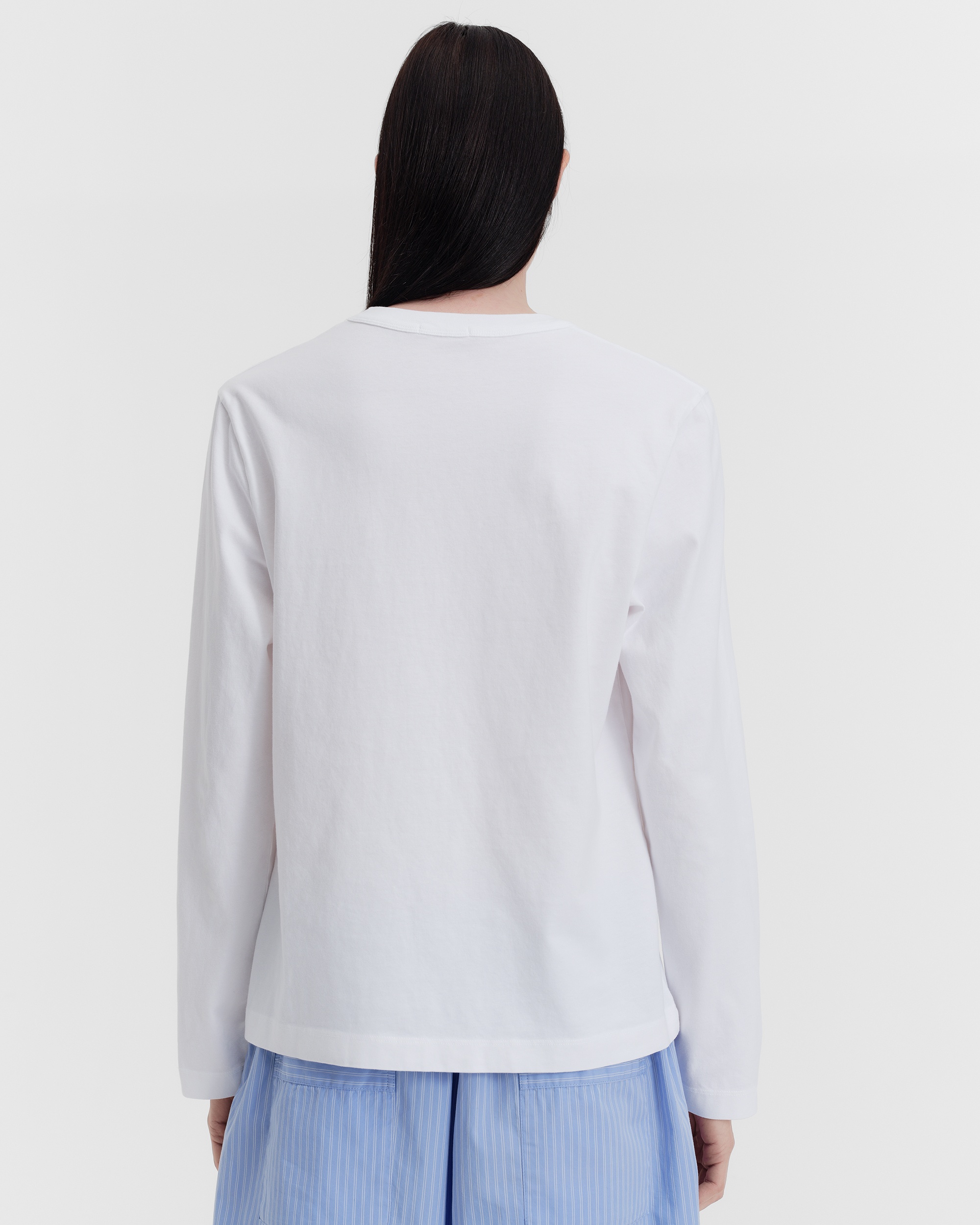 Women's long-sleeved t-shirt - White | Tekla Fabrics