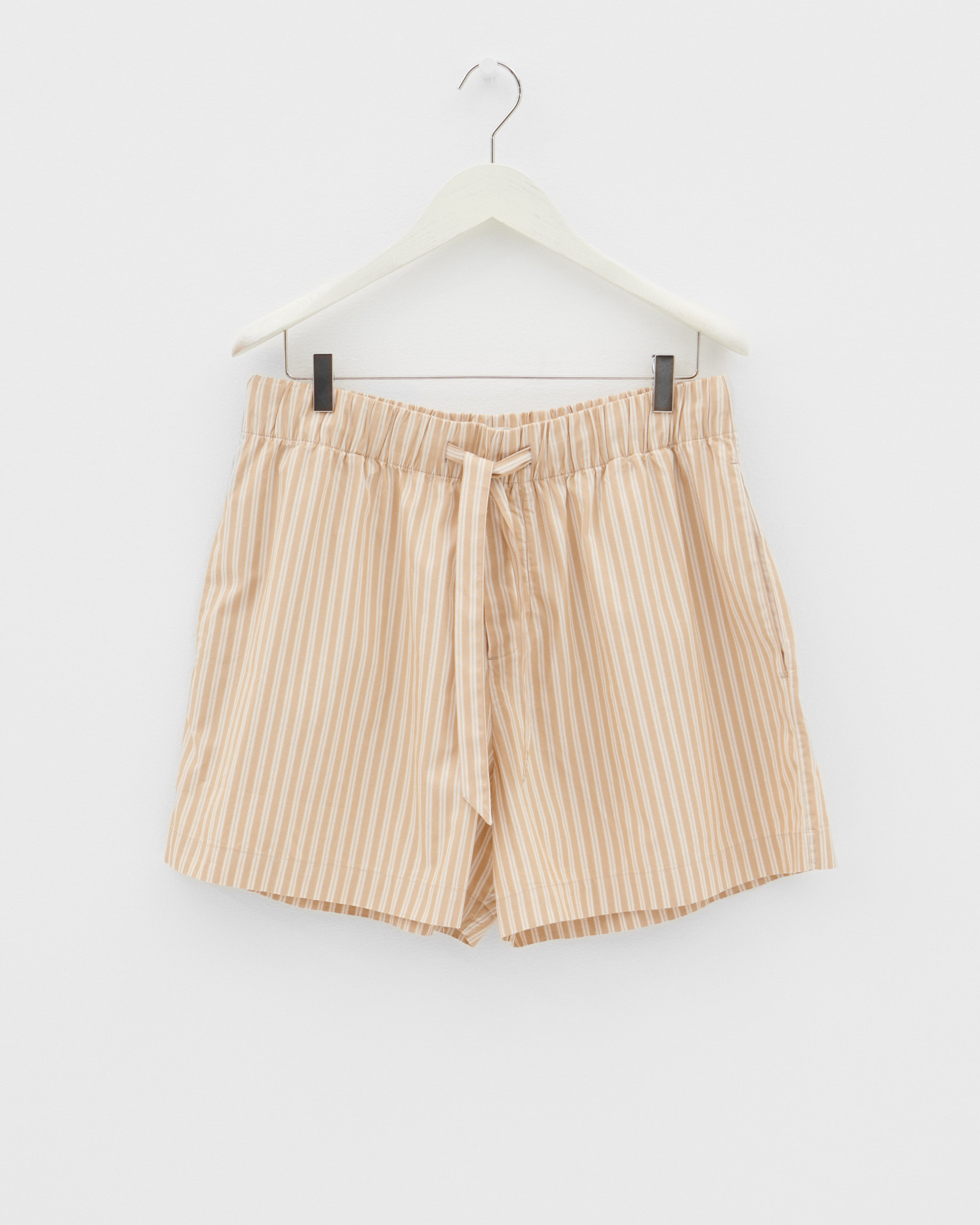 TEKLA striped poplin pyjama shorts - White