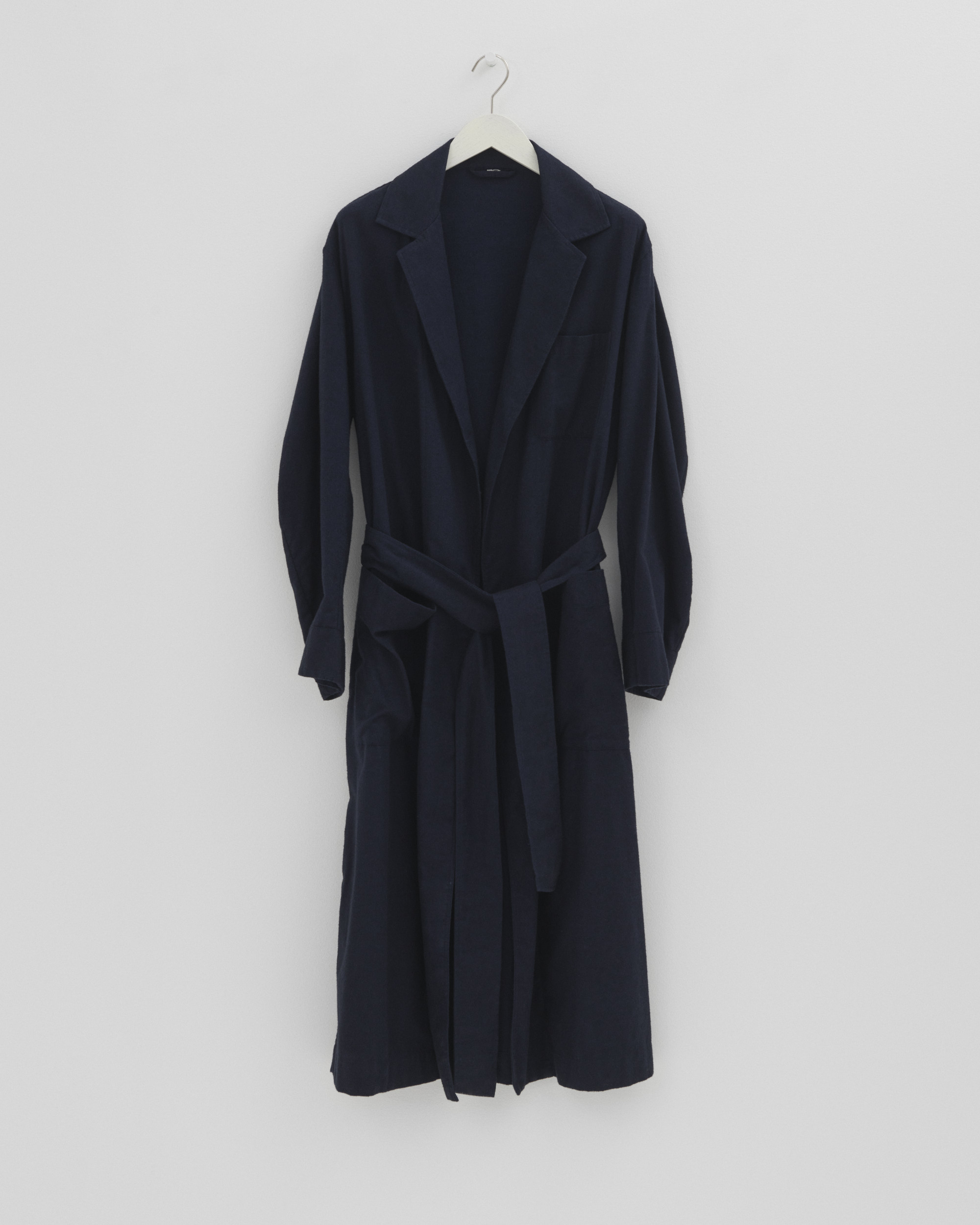 TEKLA flannel belted bathrobe - Blue