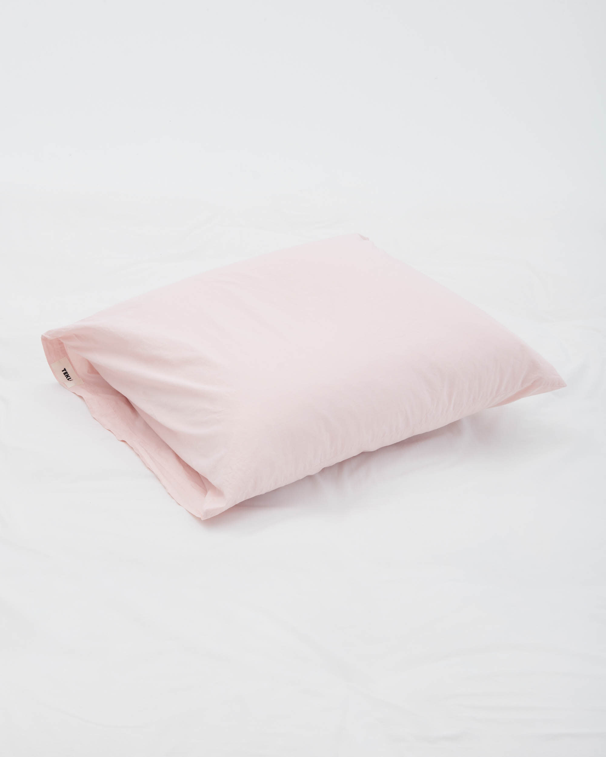Percale pillow sham – Petal Pink