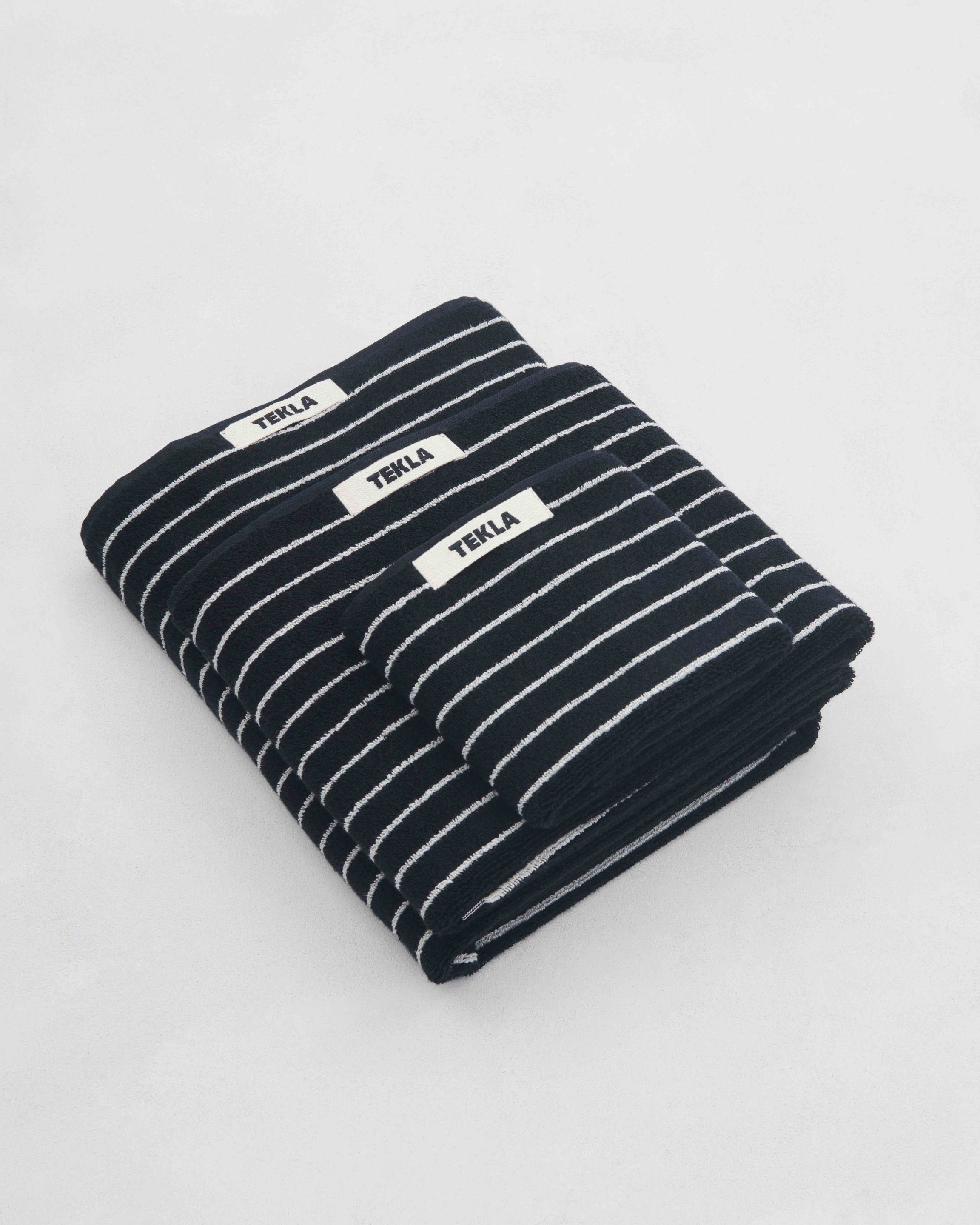 Terry Towel - Black Stripes