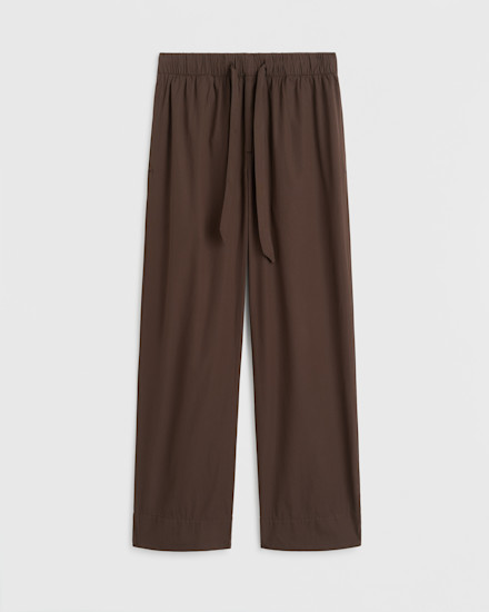 Tekla Fabrics Poplin pyjamas – pants – Coffee