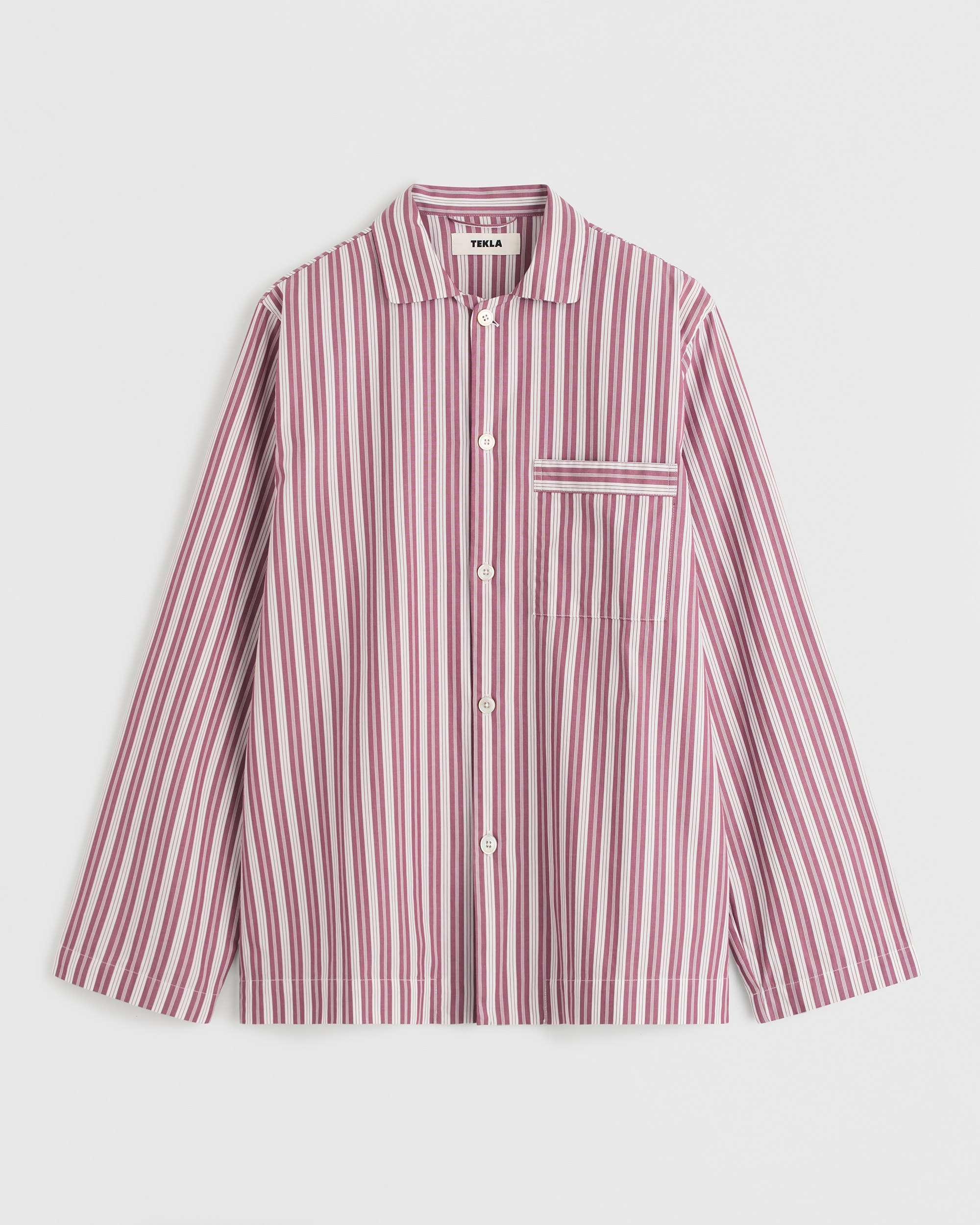 新品:tekla popin stripe shirt lido stripe Poplin pyjamas – long-sleeved shirt – Pin Stripes | Tekla Fabrics