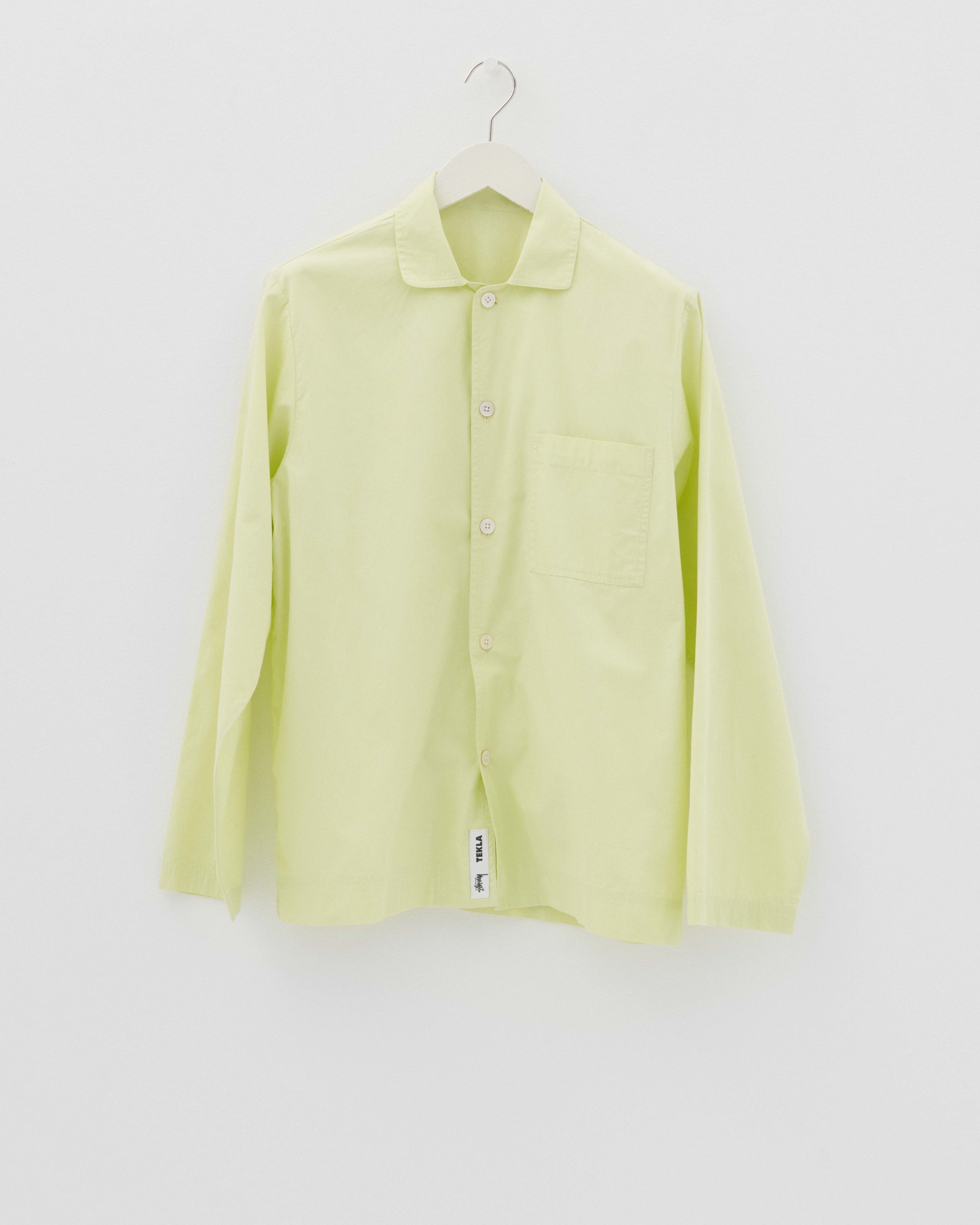 Poplin pyjamas – long-sleeved shirt – Lime