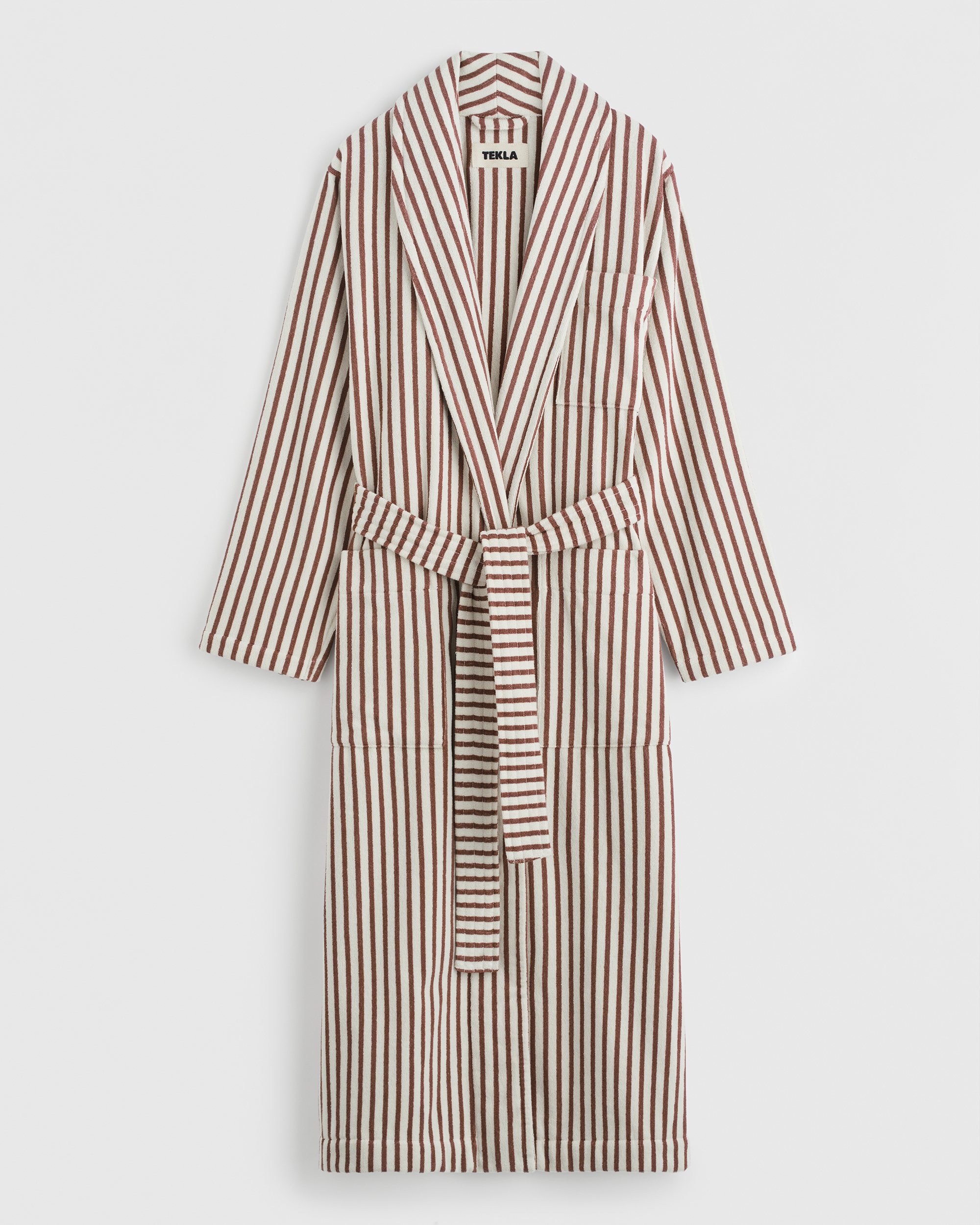 Classic Bathrobe - Striped - Teal Green Stripes | Tekla Fabrics