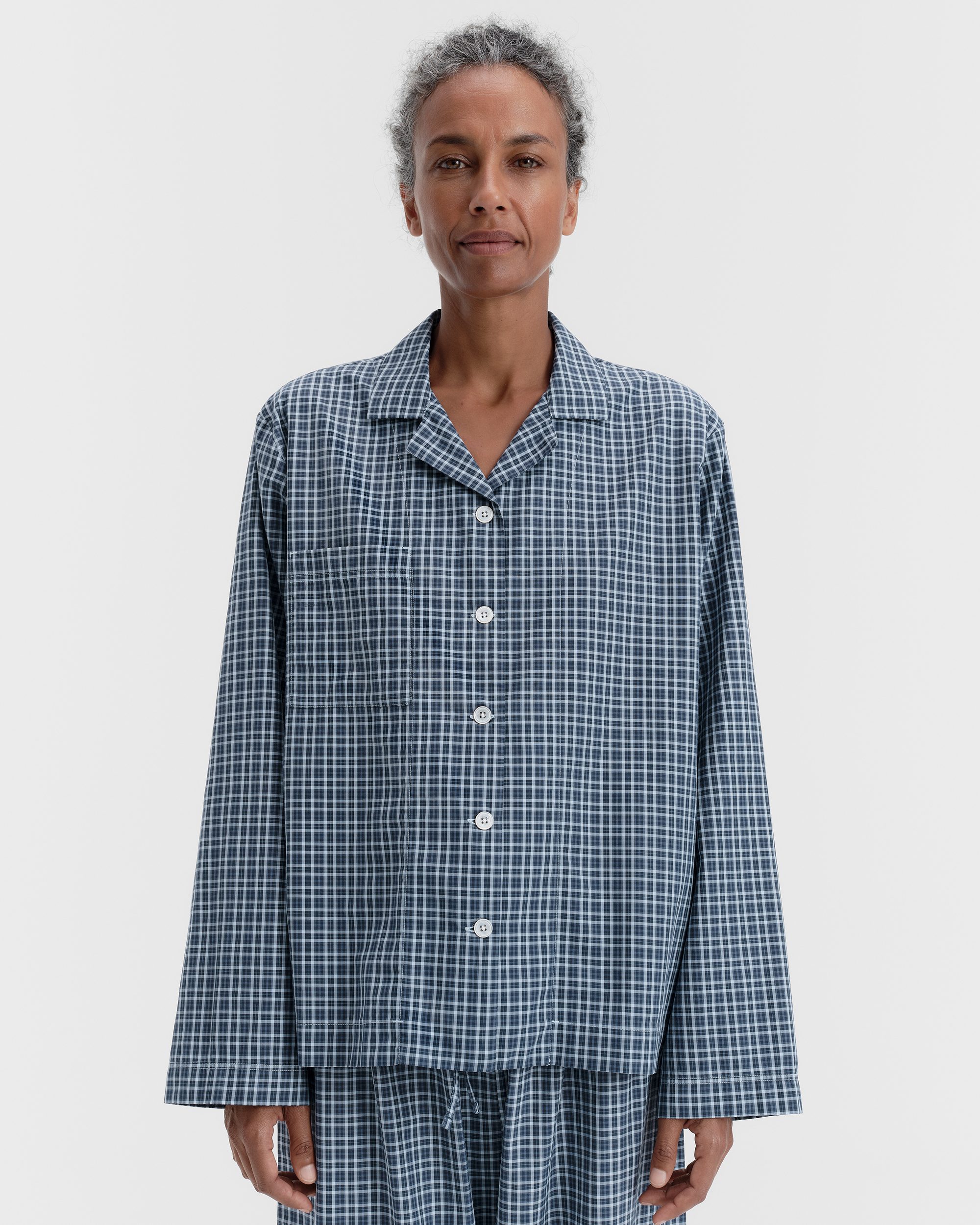 Women's long-sleeved shirt - Serra Checks | Tekla Fabrics