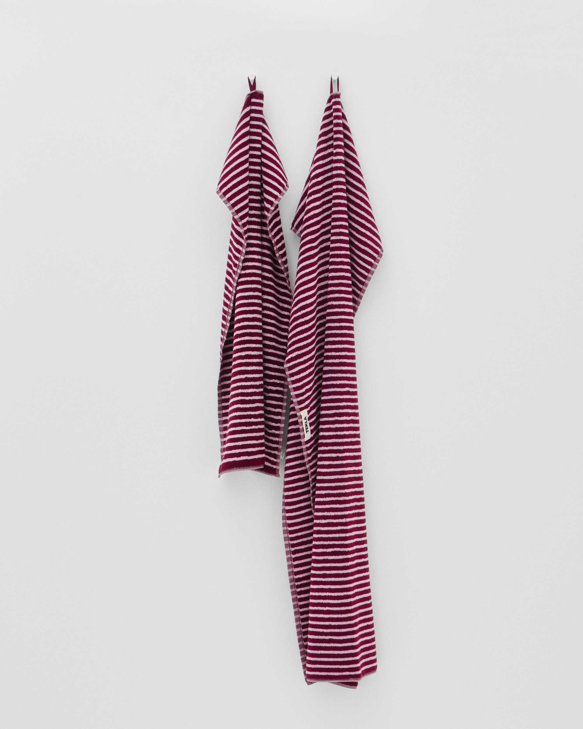 Tekla Red and Rose Hand Towels