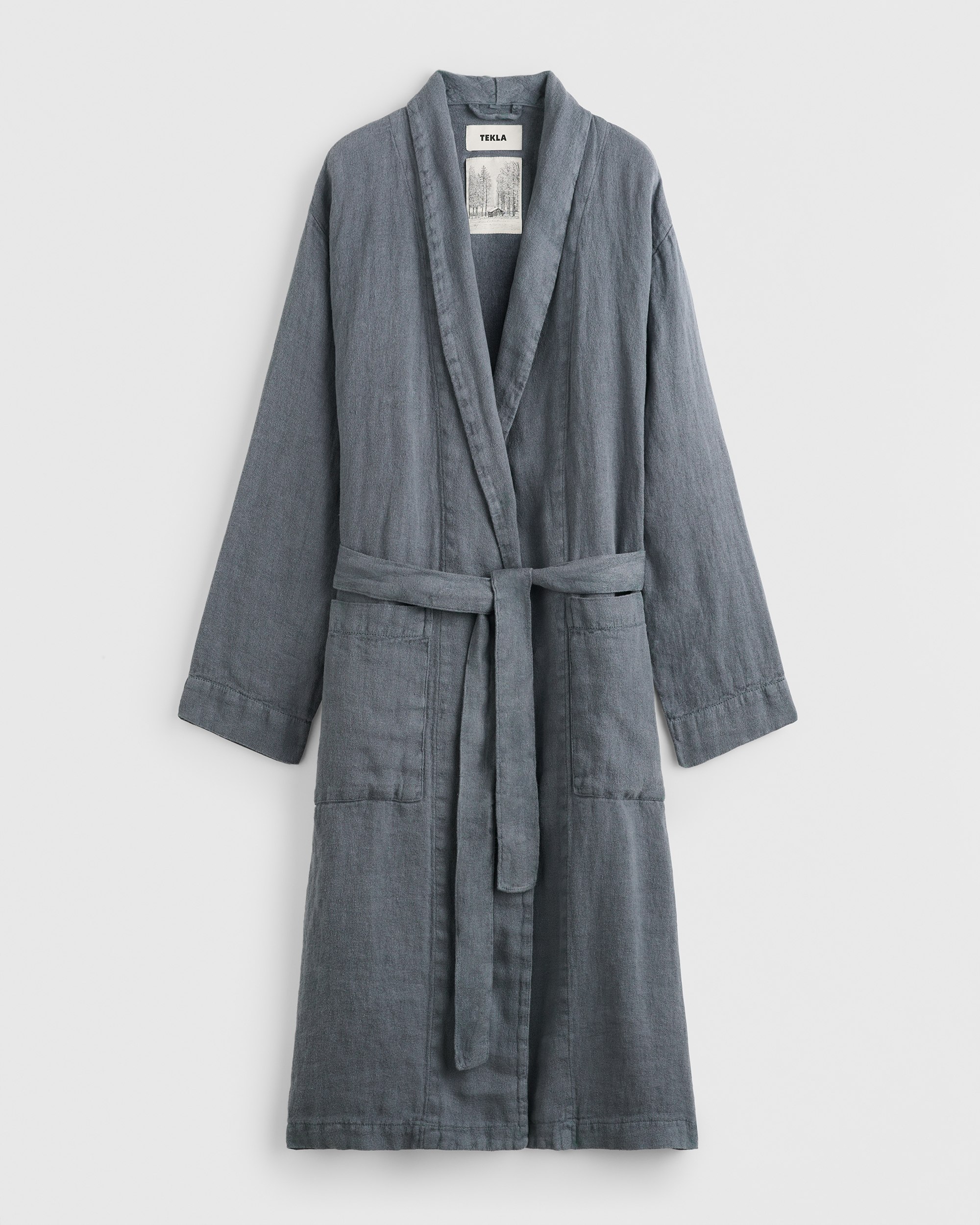 Tjern linen robe | Tekla Fabrics