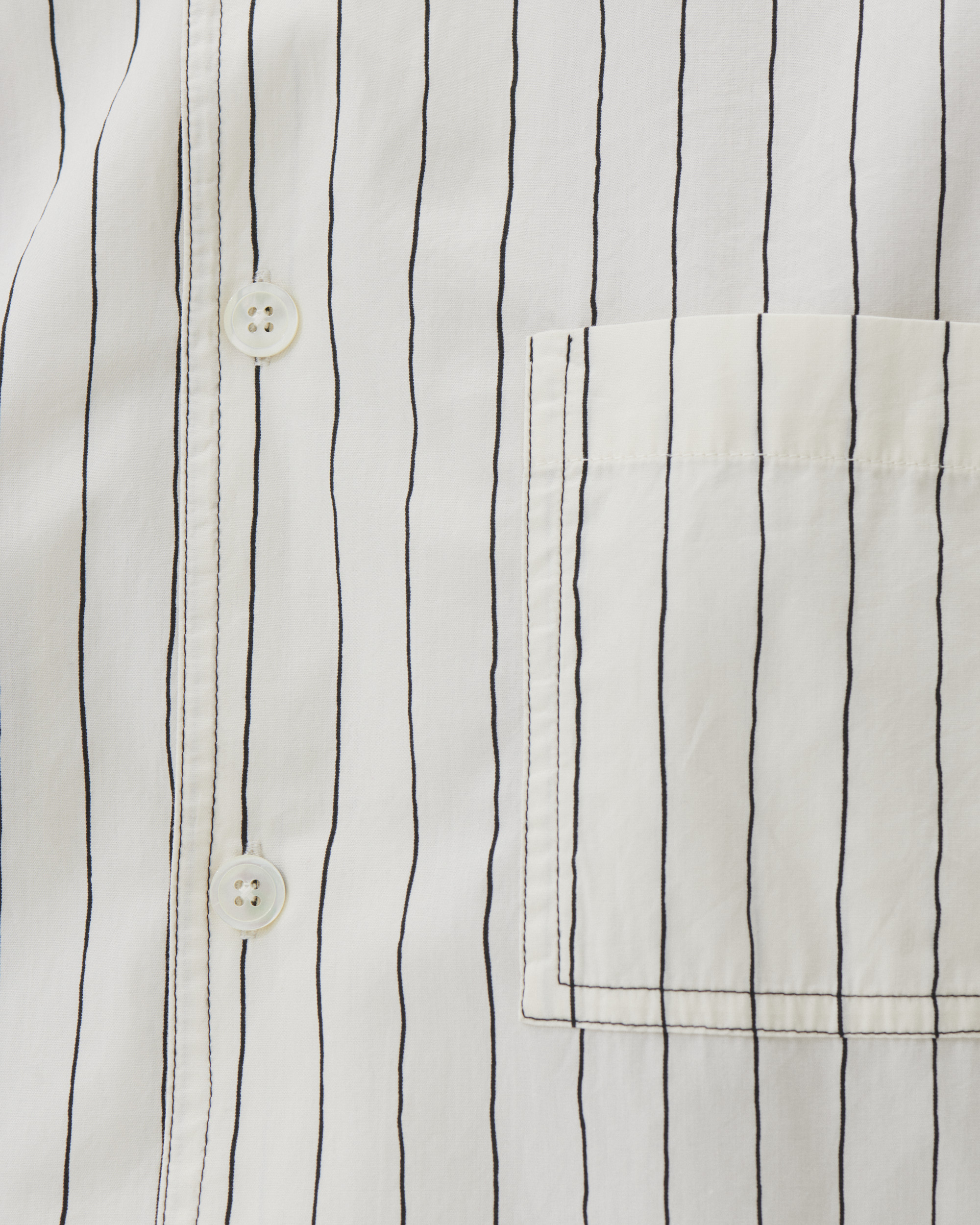 Poplin pyjamas – long-sleeved shirt – Hand Drawn Stripes | Tekla 